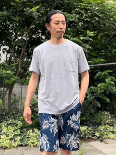 パイルポケットTシャツ / グレー