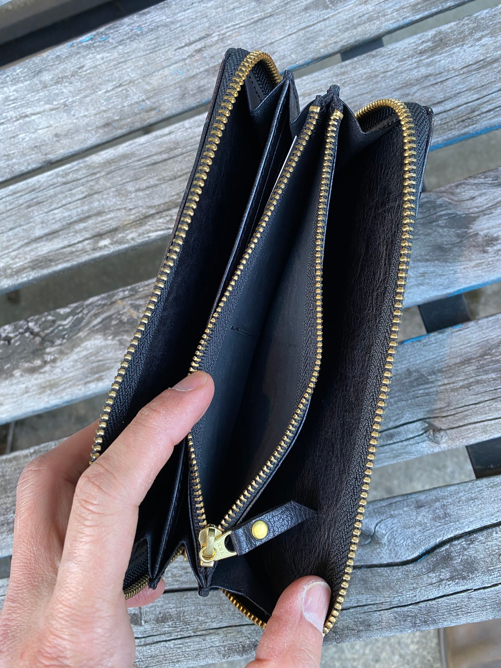 ナスングワム × ダマスキーナ / Nasngwam.×damasquina /ZIP LONESTAR WALLET ロンスターウォレット/ BLACK