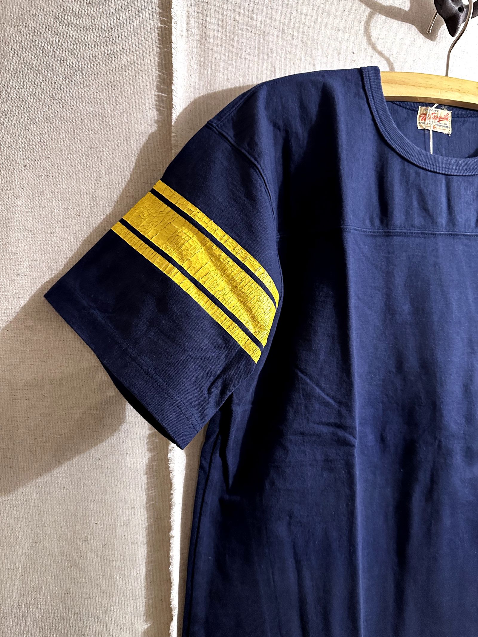 WHITESVILLE / ホワイツビル 14/- HALF SLEEVE FOOTBALL T-SHIRT / 半袖フットボールTシャツ / WV79145 ネイビー(128)