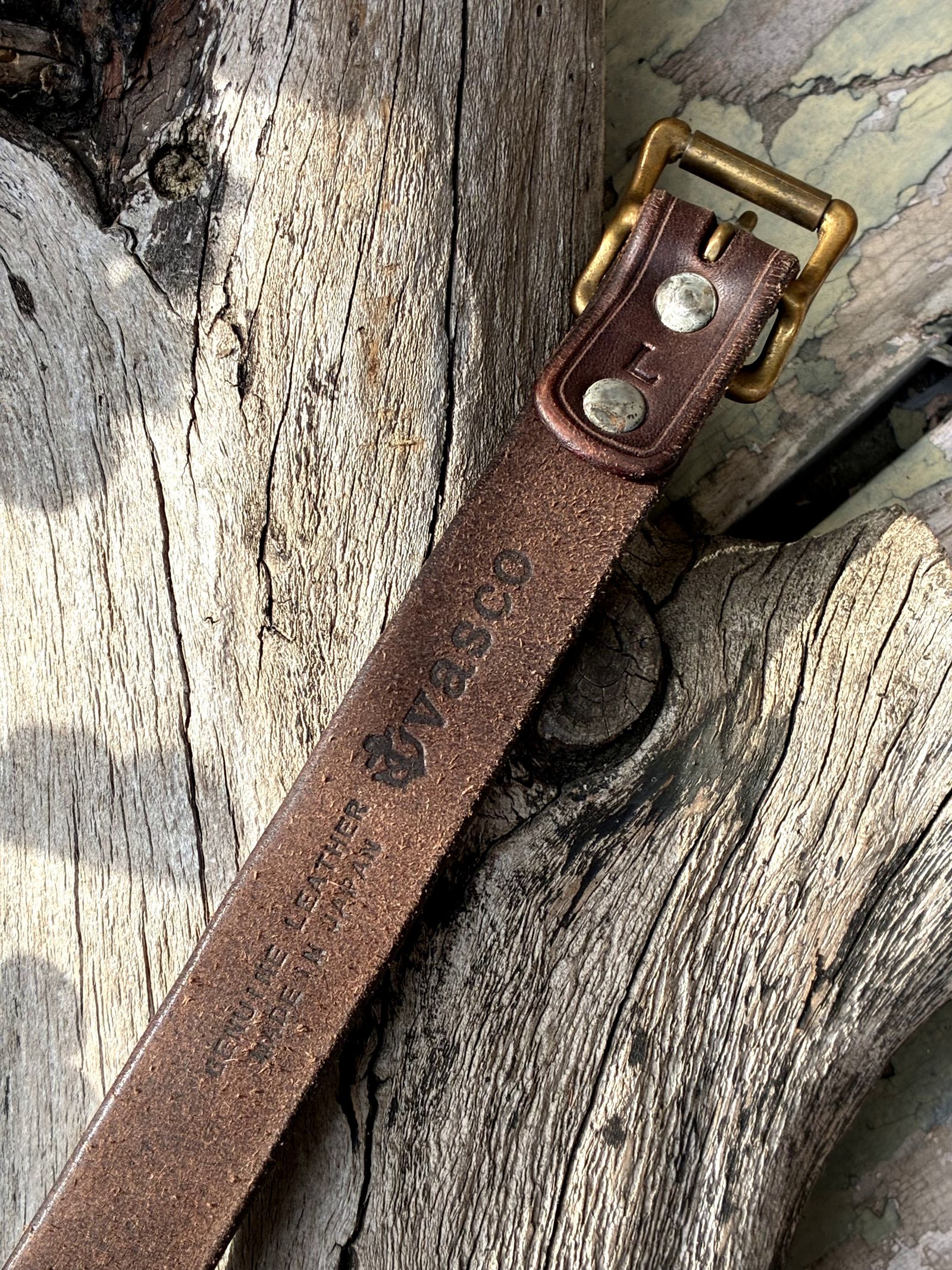 レザーギャリソンベルト ナロー / ブラック / ヴァスコ