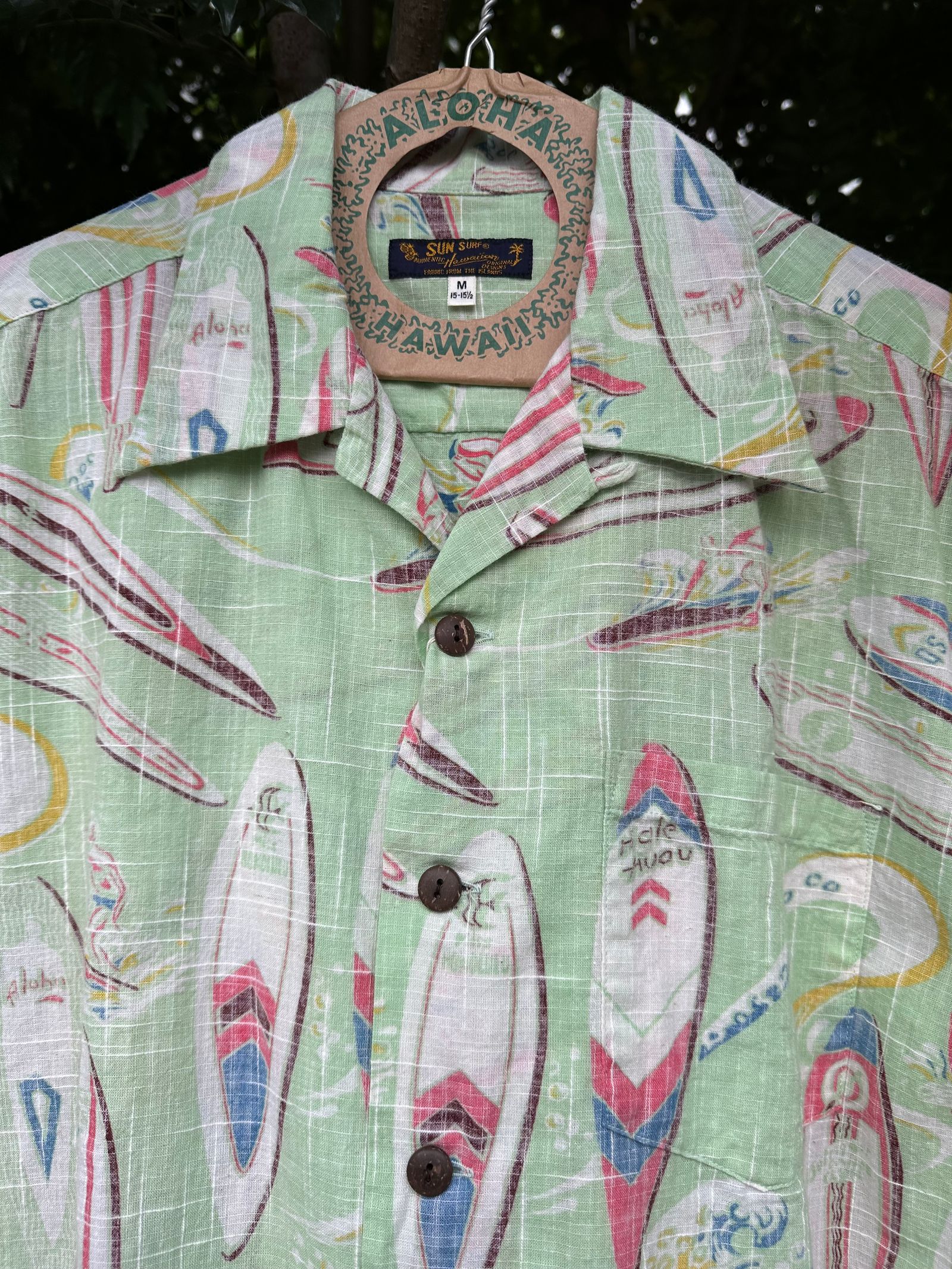 SUN SURF - ALOHA SHIRT / SURF BOARDS / コットンリネン / 半袖