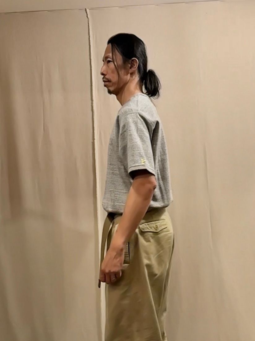 ストレッチフライス ルースショートスリーブTシャツ / グレー