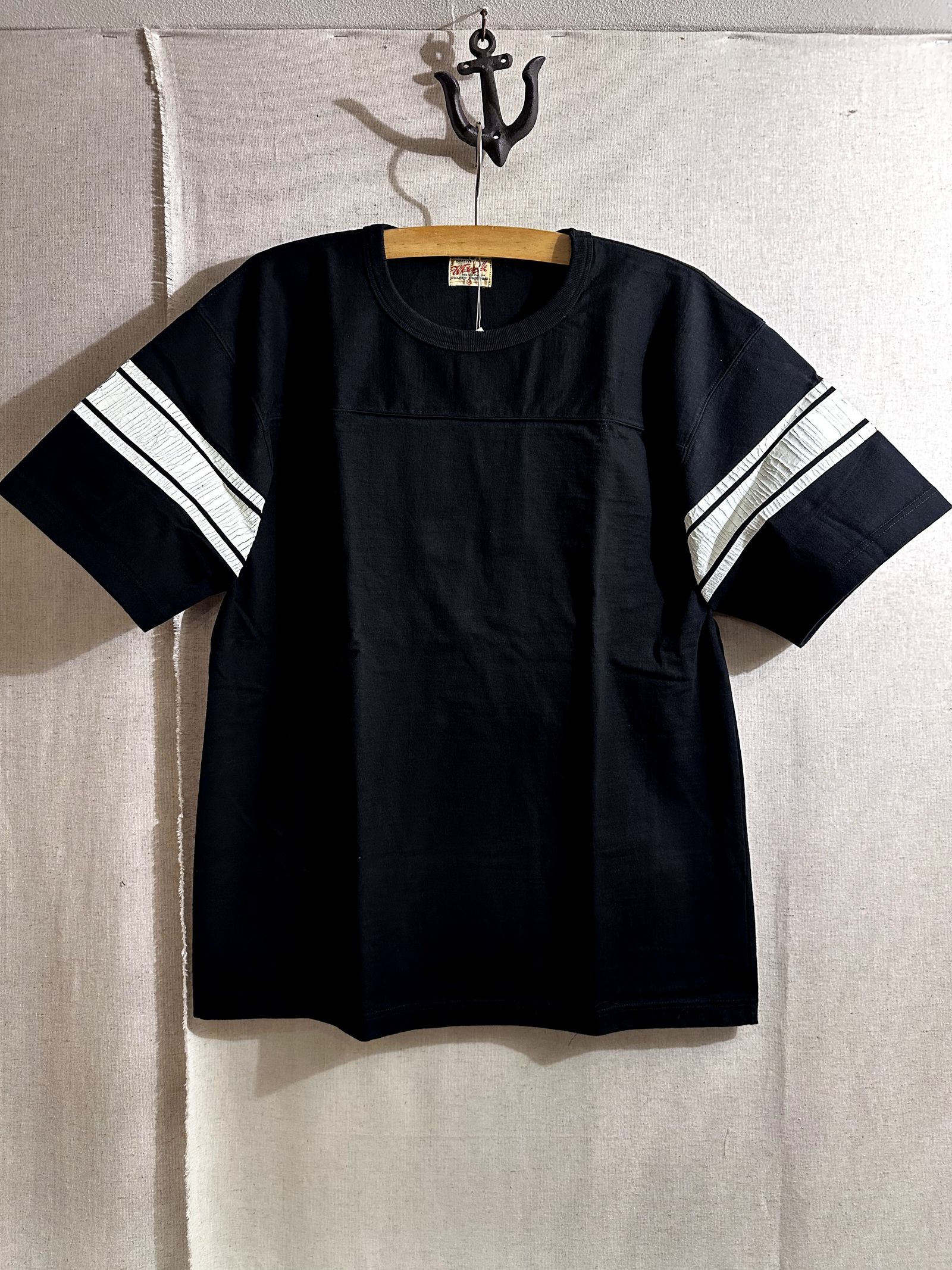 WHITESVILLE / ホワイツビル 14/- HALF SLEEVE FOOTBALL T-SHIRT / 半袖フットボールTシャツ / WV79145 ブラック(119)