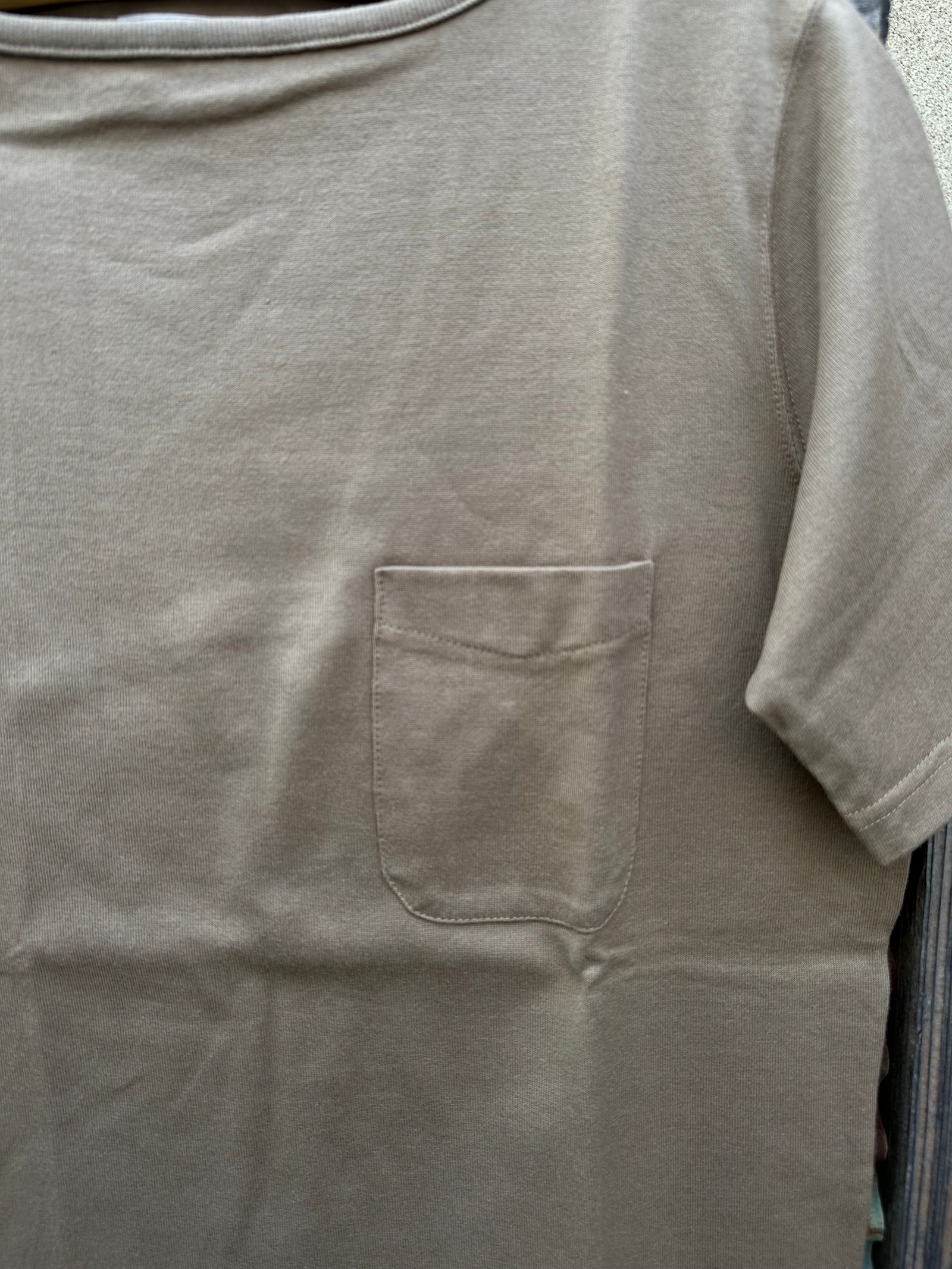 te500 / SUMMER KNIT PK T-SHIRTS / サマーニット / ポケットTシャツ / LT MOCA