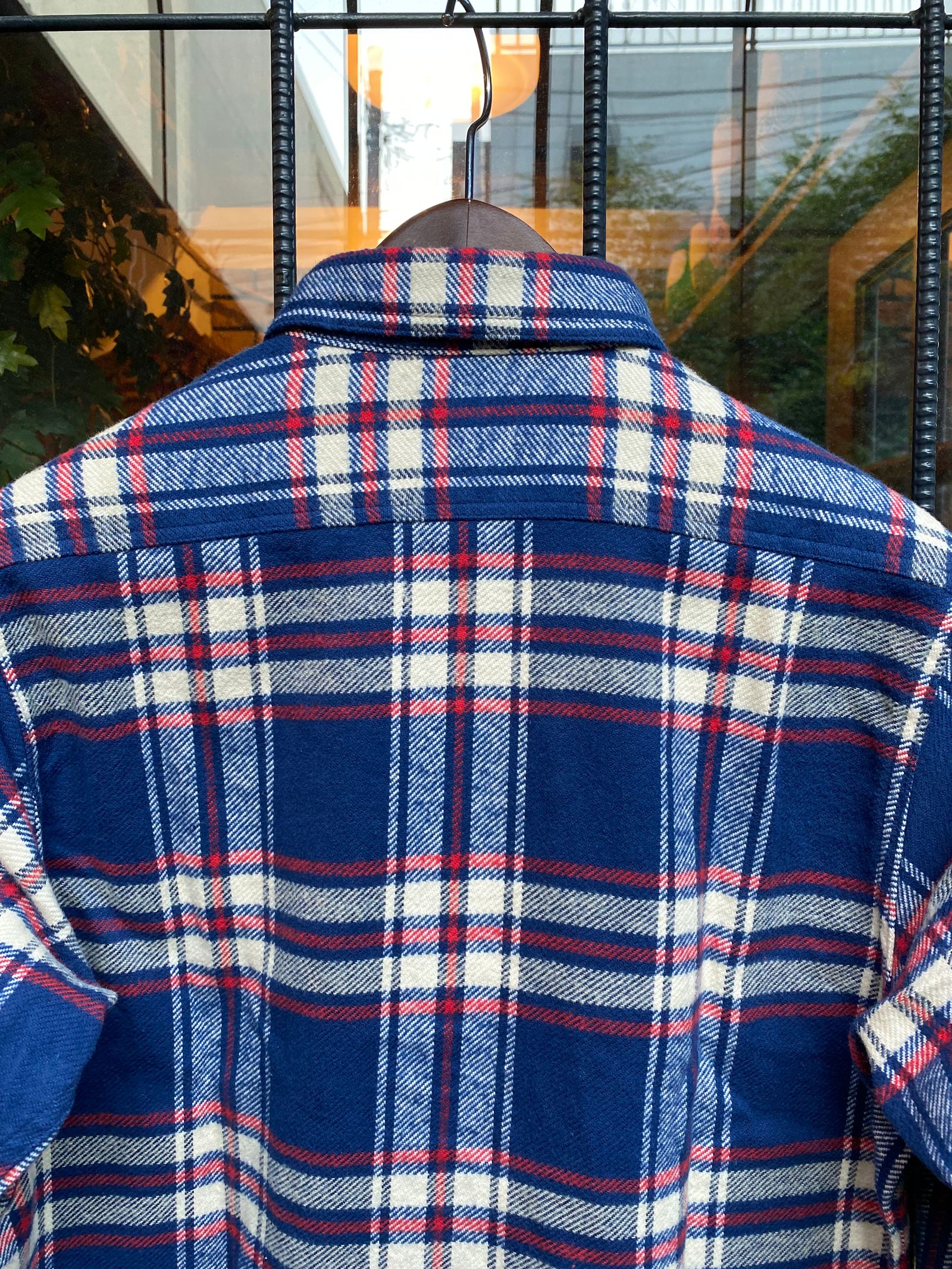 TWILL CHECK L/S WORK SHIRT / ヘビーネルワークシャツ / ネルシャツ / チェックシャツ / SC28746 / ネイビー