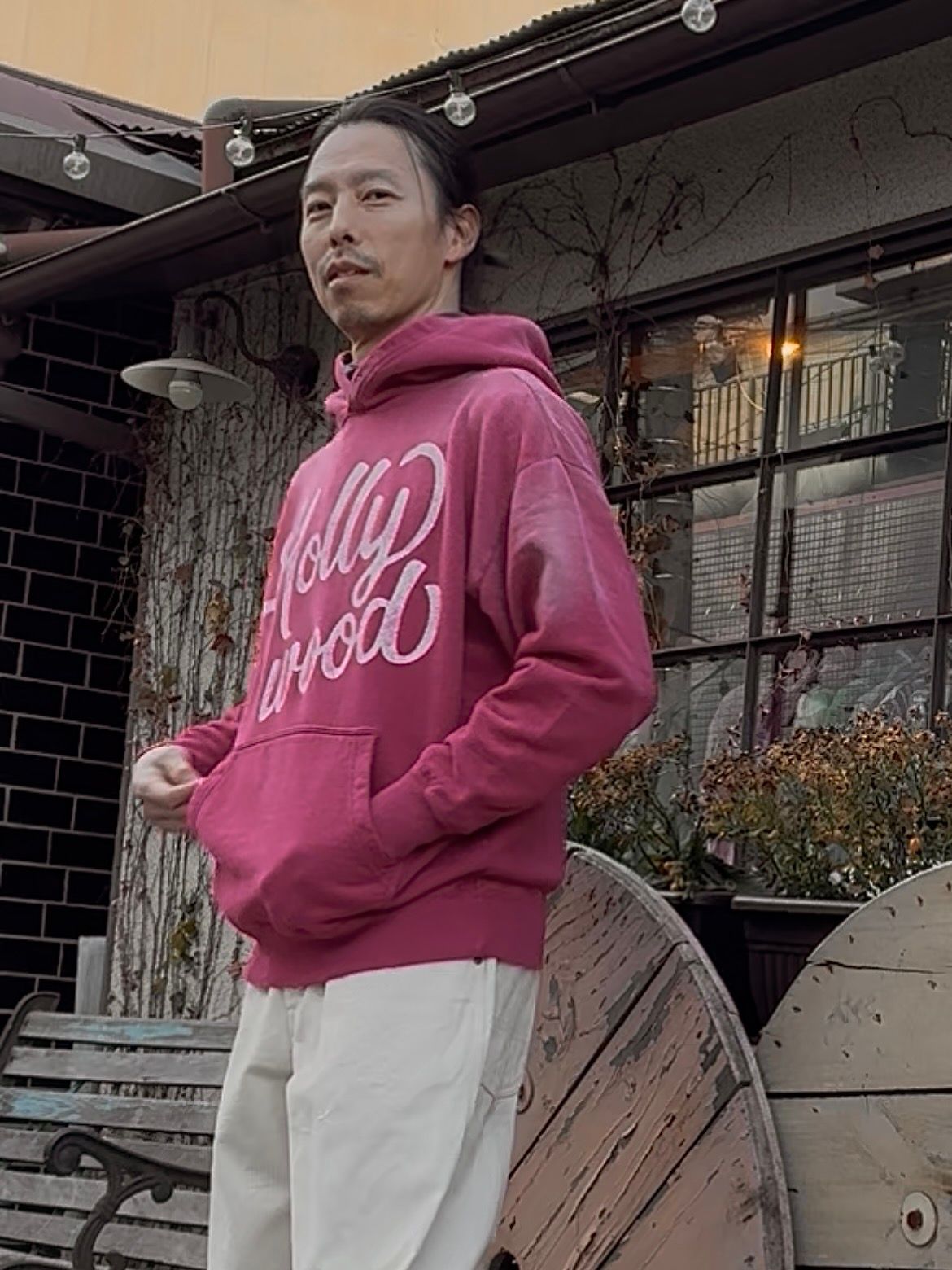 スワッシュ HOLLYWOOD ピールドオフプリントフーディ/ スウェットパーカー / レッド / ハリウッドランチマーケット