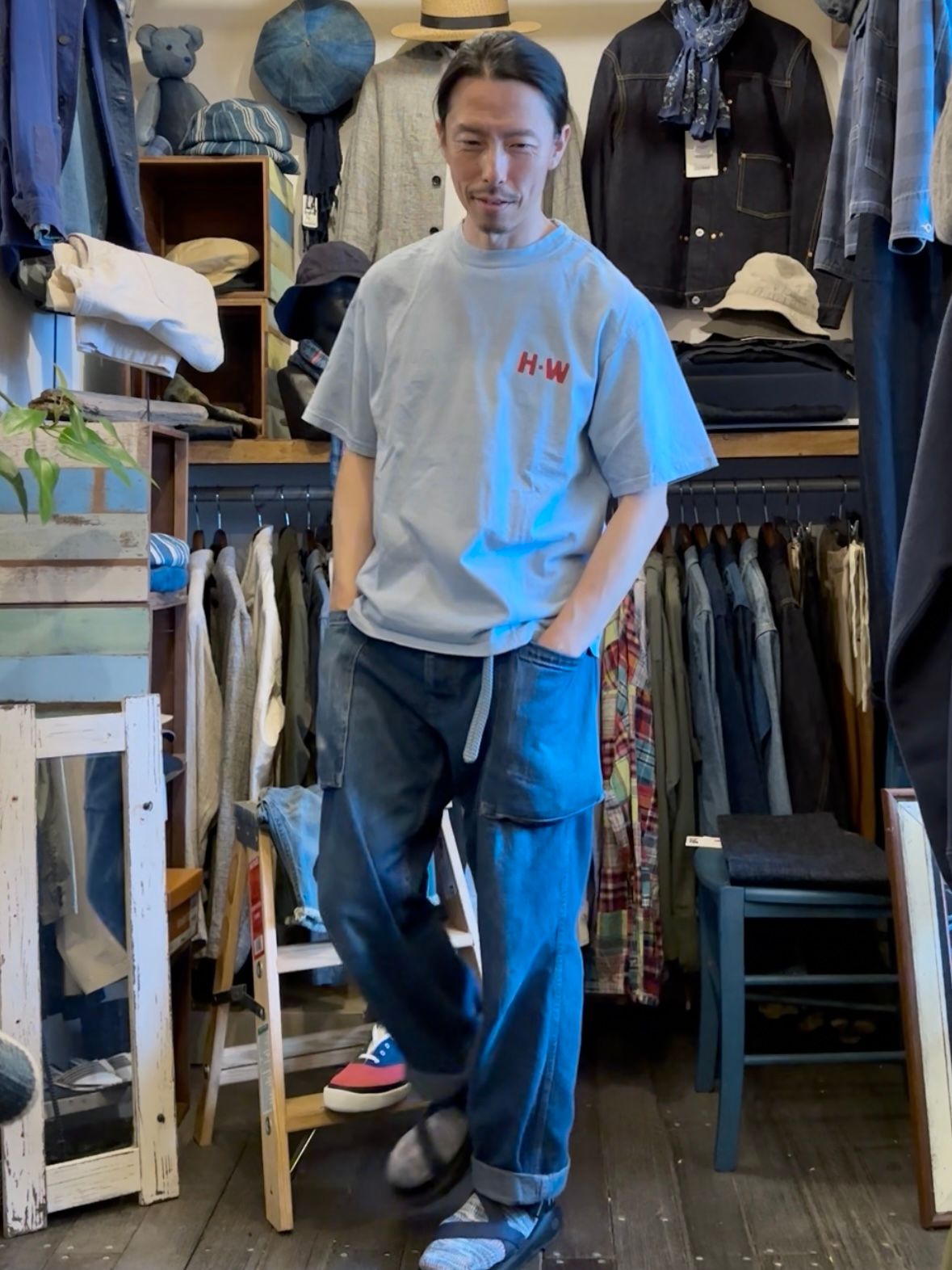 ビッグジョン / BEABER TEE / ビーバーTシャツ / サックス