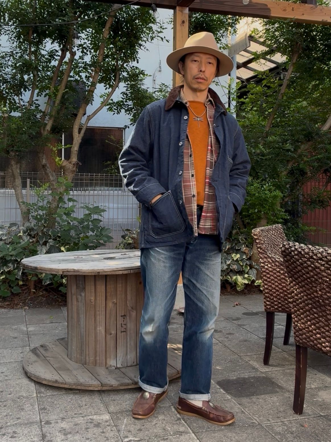 F2456デニムチョアジャケット ブランケットライナー / カバーオール / DENIM CHORE JKT BLANKET LINER / FOBファクトリー