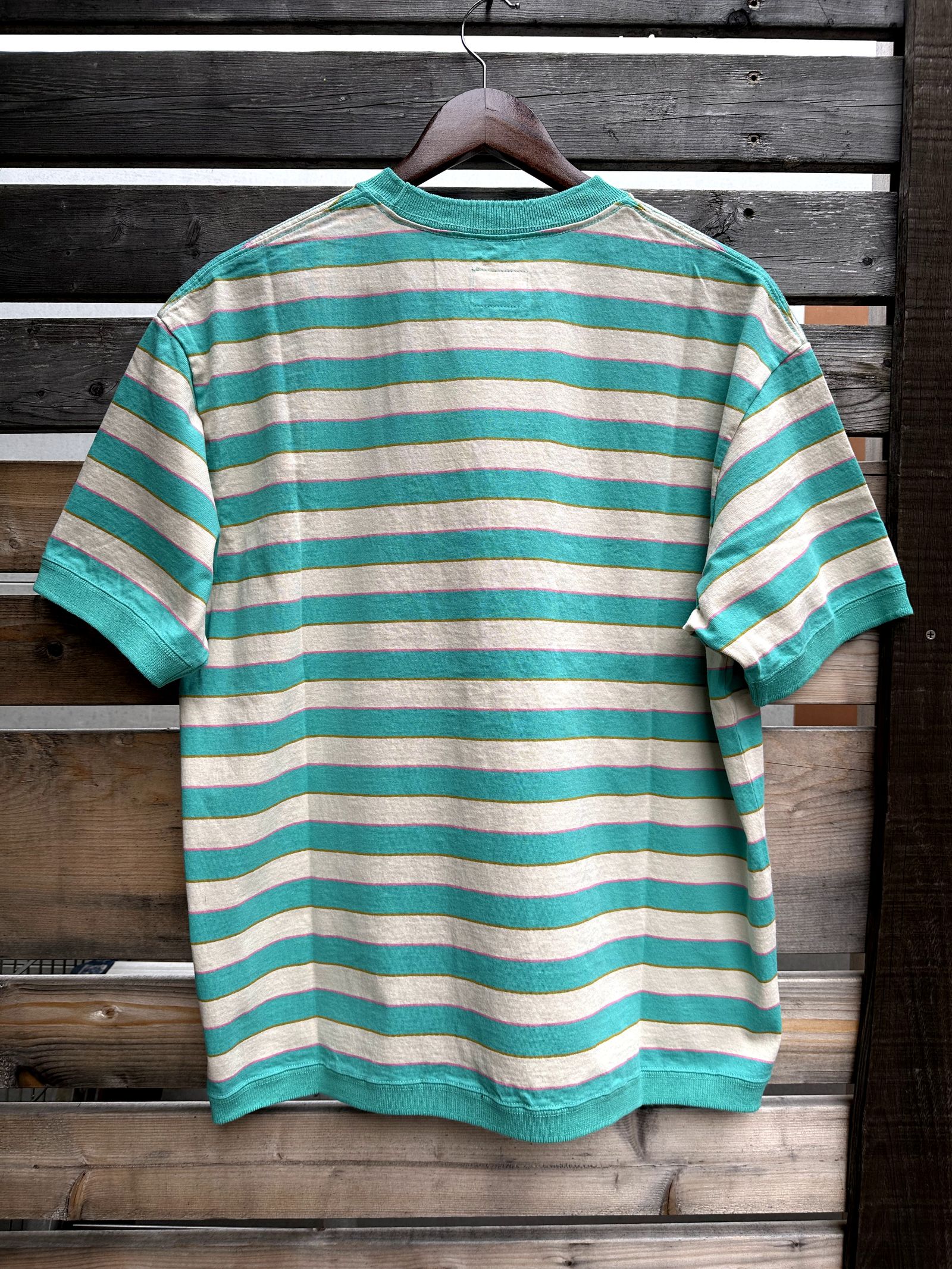IMPRESTORE / インプレストア / ボーダーリブTシャツ / キンミヤボーダー(ミント系)