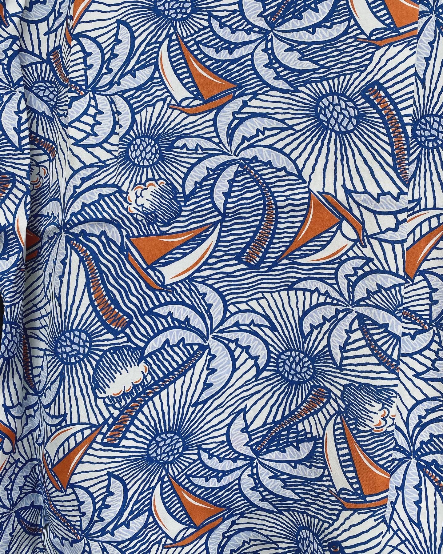 ALOHA SHIRTS “PALM BREEZING UP” / 半袖レーヨンシャツ / アロハシャツ / ハワイアン / ヤシの木 / SS38798 / クリーム (155)