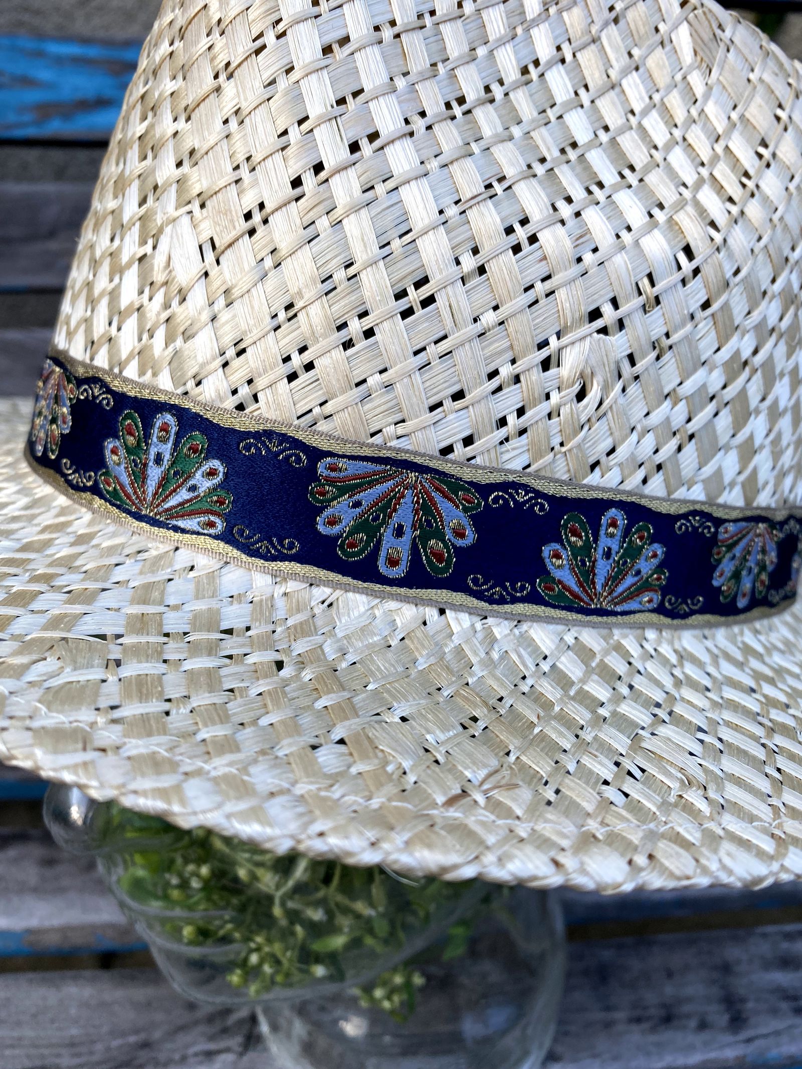 PATTERN KENMA-GRASS MIDDLE BRIM FEDORA / ケンマ草 / ハット