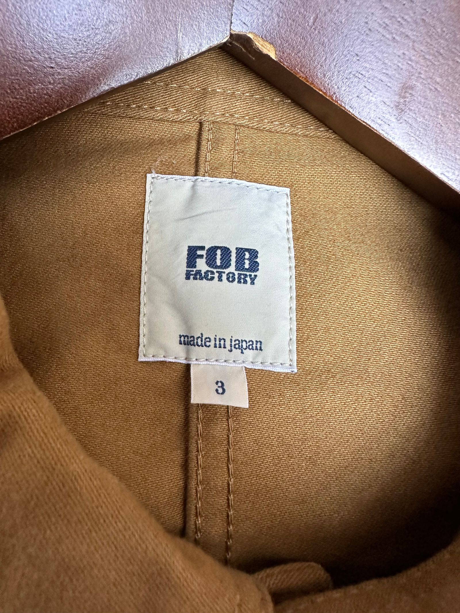 エフオービーファクトリー FOB FACTORY / フレンチモールスキンジャケット カーキ