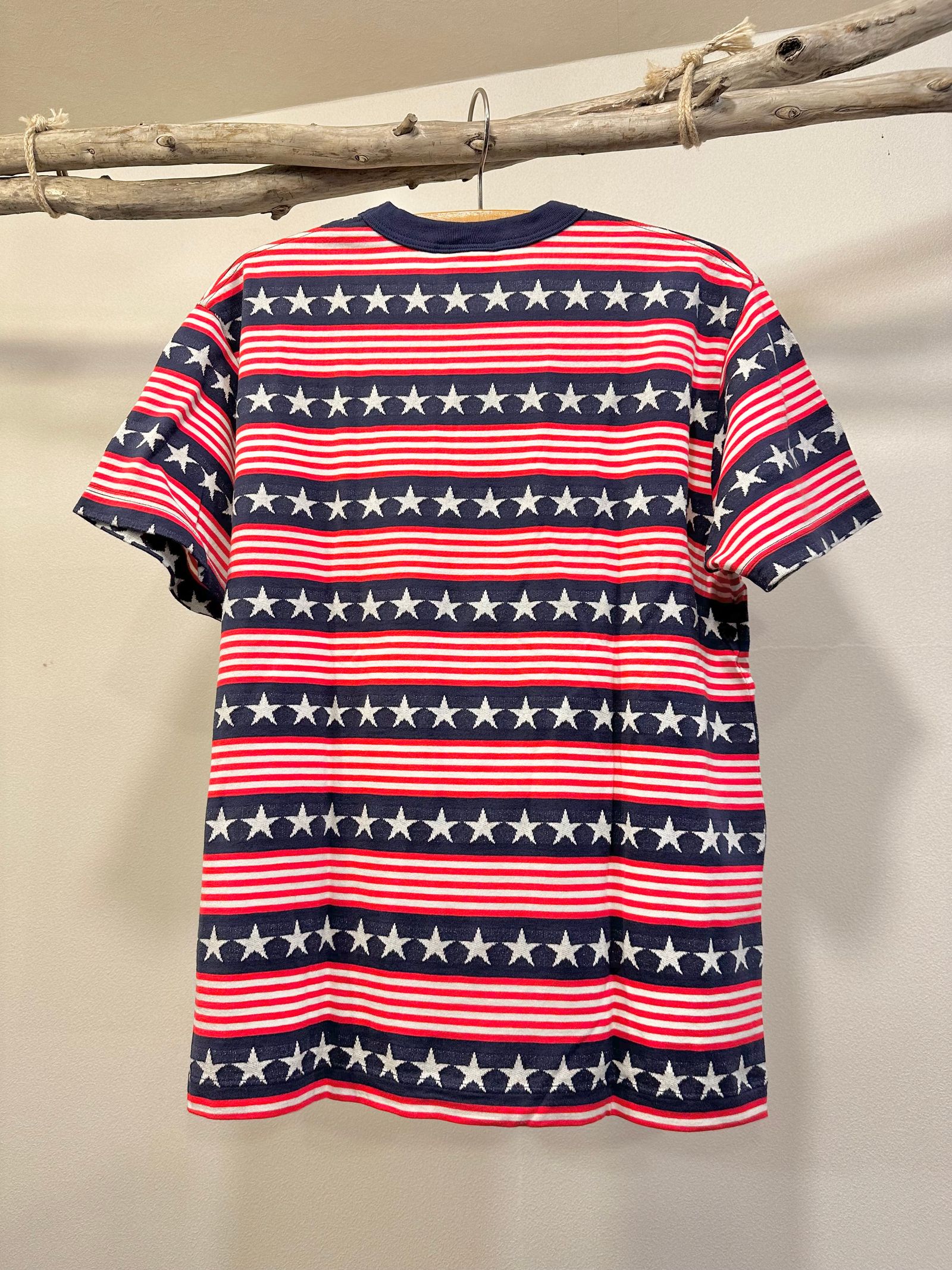 SC77705 / スターモチーフジャガード 半袖Tシャツ / ネイビー