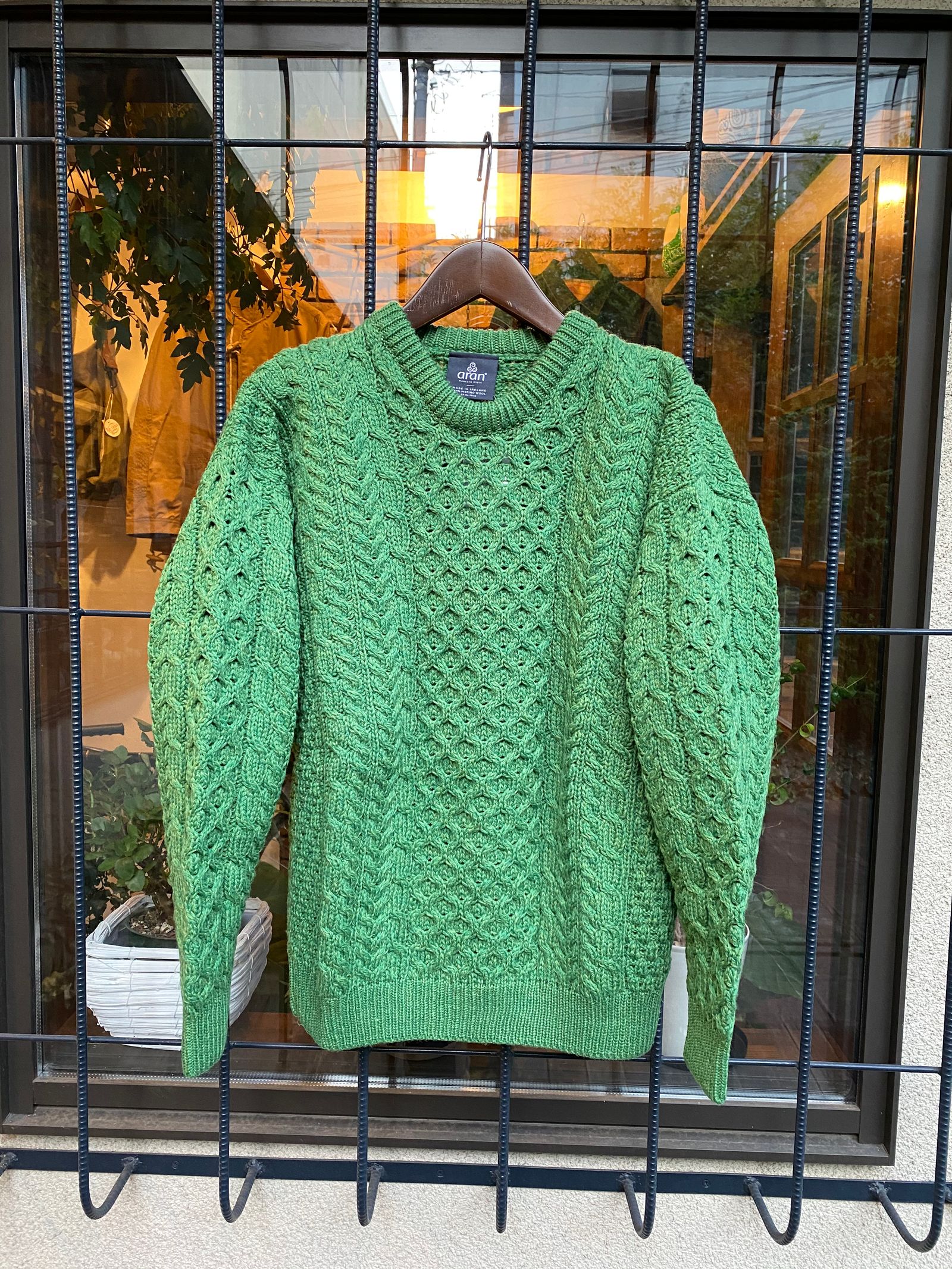 ARAN WOOLLEN MILLS / アランウーレンミルズ / トラディショナルアランセーター / グリーン