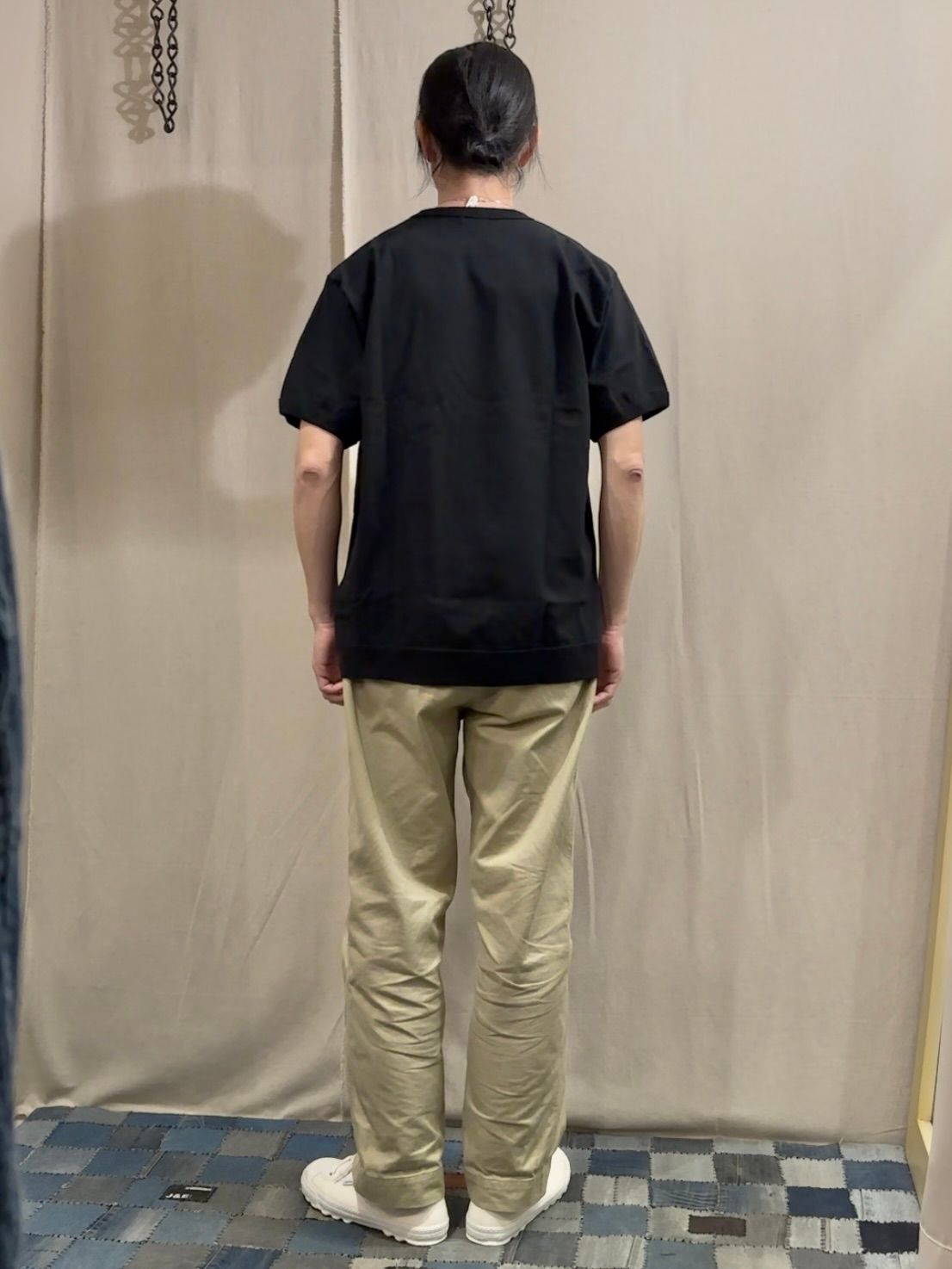 WHITESVILLE / ホワイツビル 14/- HALF SLEEVE RIB T-SHIRT / 半袖リブTシャツ / WV79147 ブラック(119)