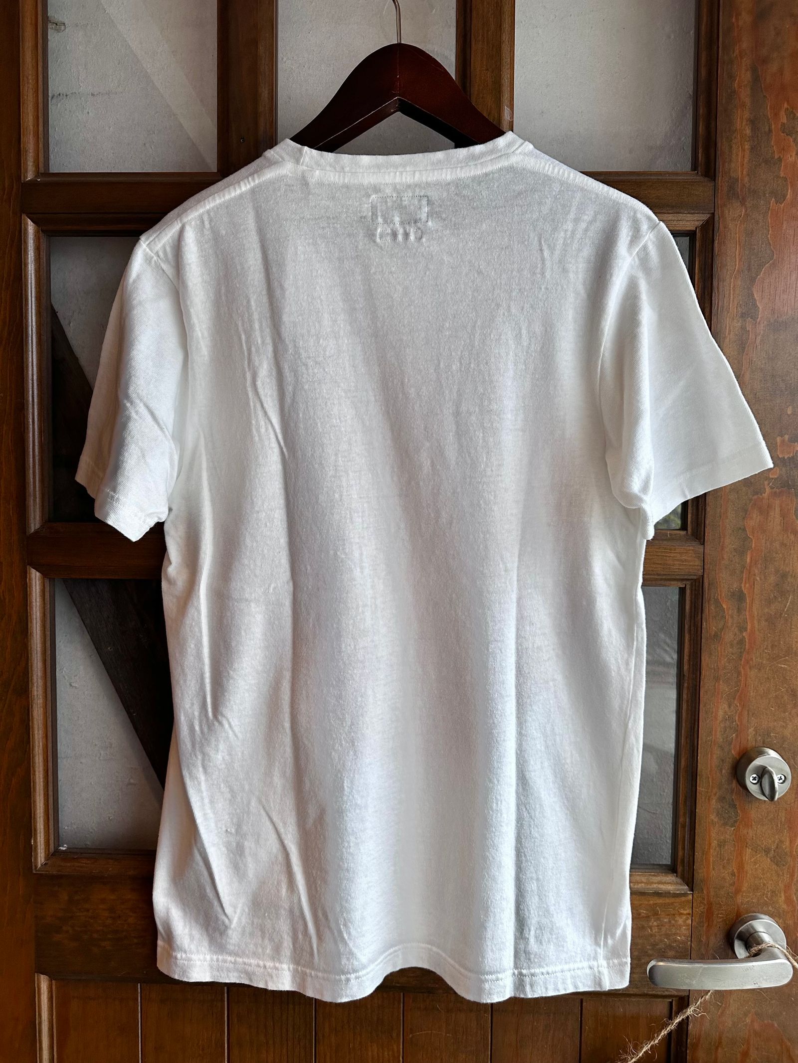 BLUE BLUE JAPAN ブルーブルージャパン/ムライトテンジクオオマルクルーネックポケットTシャツ / レッド