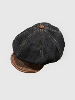 ハイアー / セルビッジデニム×レザーブリム キャスケット / SELVEDGE DENIM × LEATHER BRIM