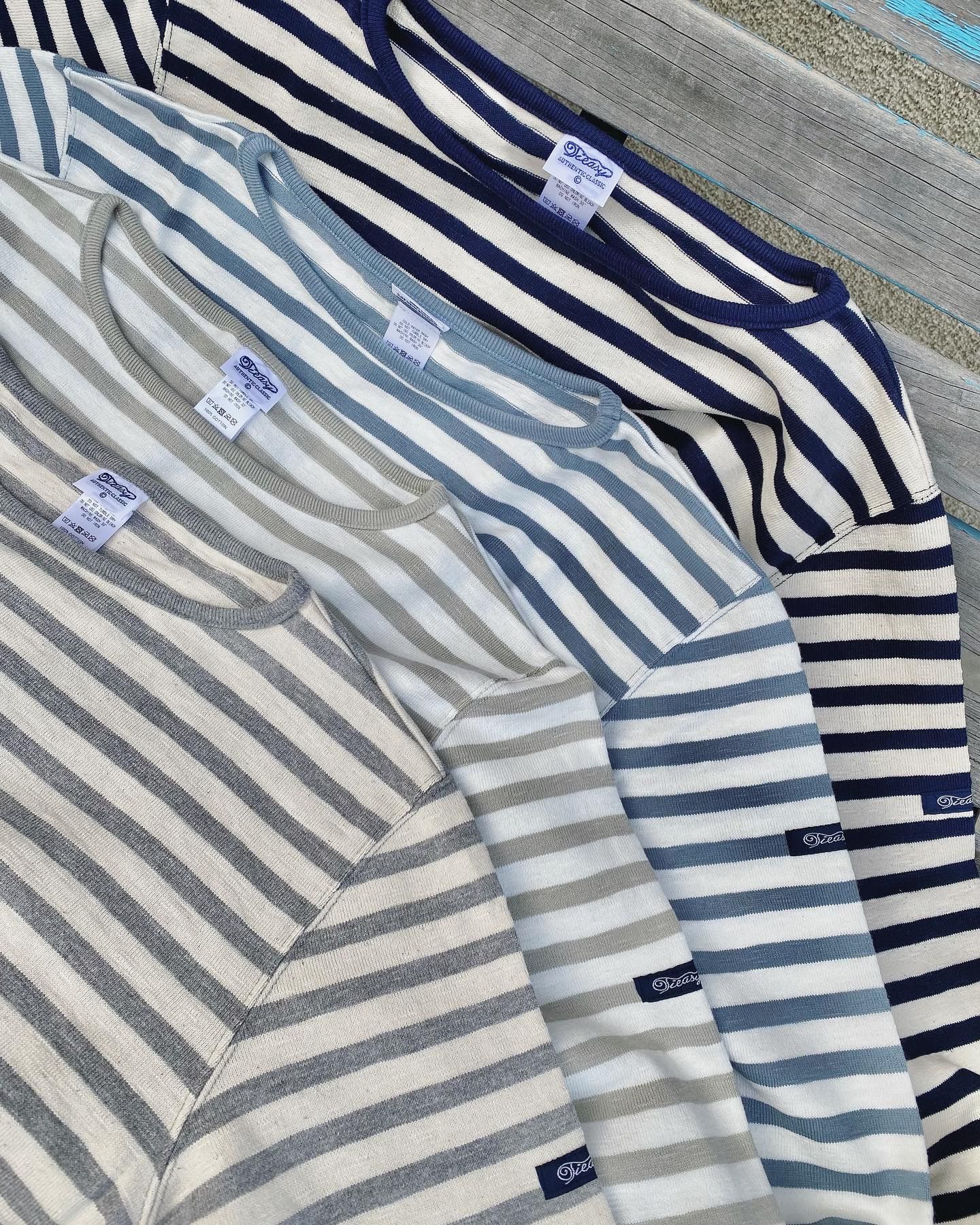 HDCS BOATNECK BORDER BASQUE SHIRT / ボートネックボーダーバスクシャツ / WHITE × LT BLUE