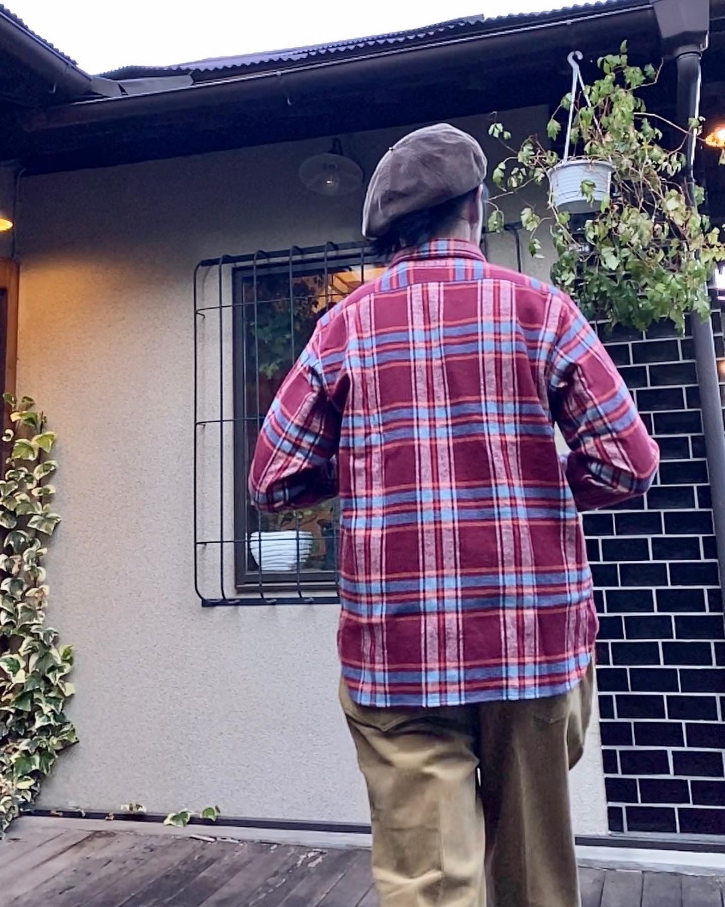 SUGAR CANE - TWILL CHECK L/S WORK SHIRT / ヘビーネルワークシャツ