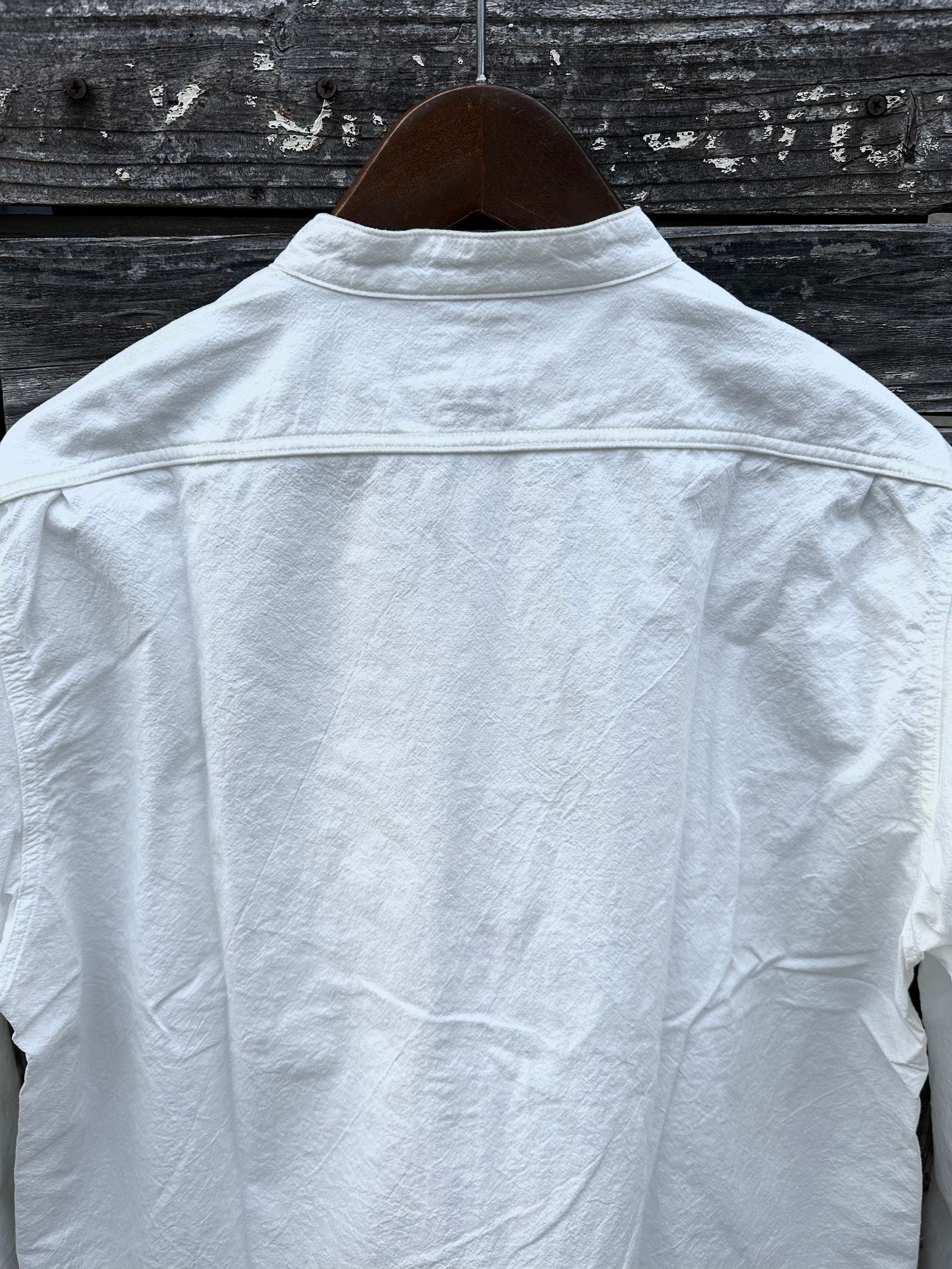 FOB FACTORY - F3429 オックス バンドカラー シャツ | NARO CLOTHING