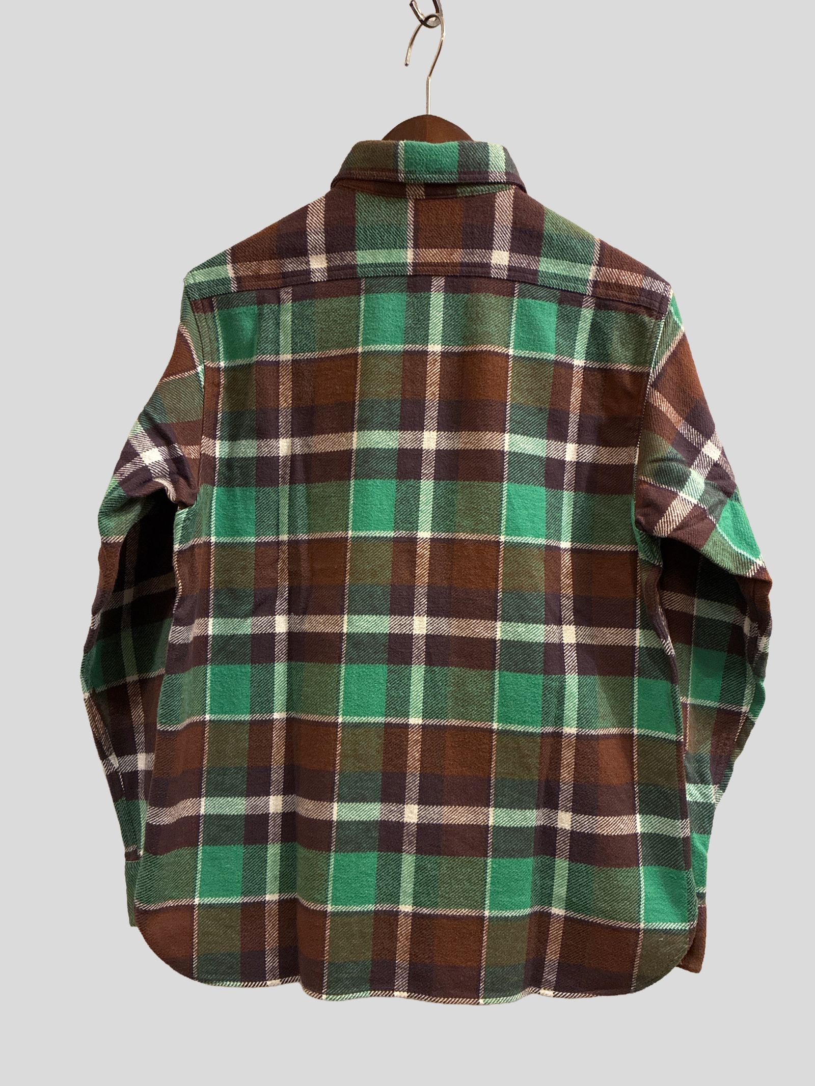 ヘビーツイルチェックワークシャツ/HEAVY TWILL CHECK WORK SHIRT / ヘビーネルワークシャツ / ネルシャツ / SC28233 / グリーン(145)