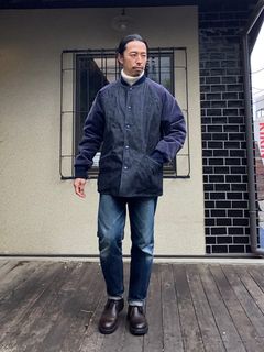 ADD HUMAN LABOR - DENIM×CORDUROY - AWARD JACKET - SC15232 / NAVY(128)