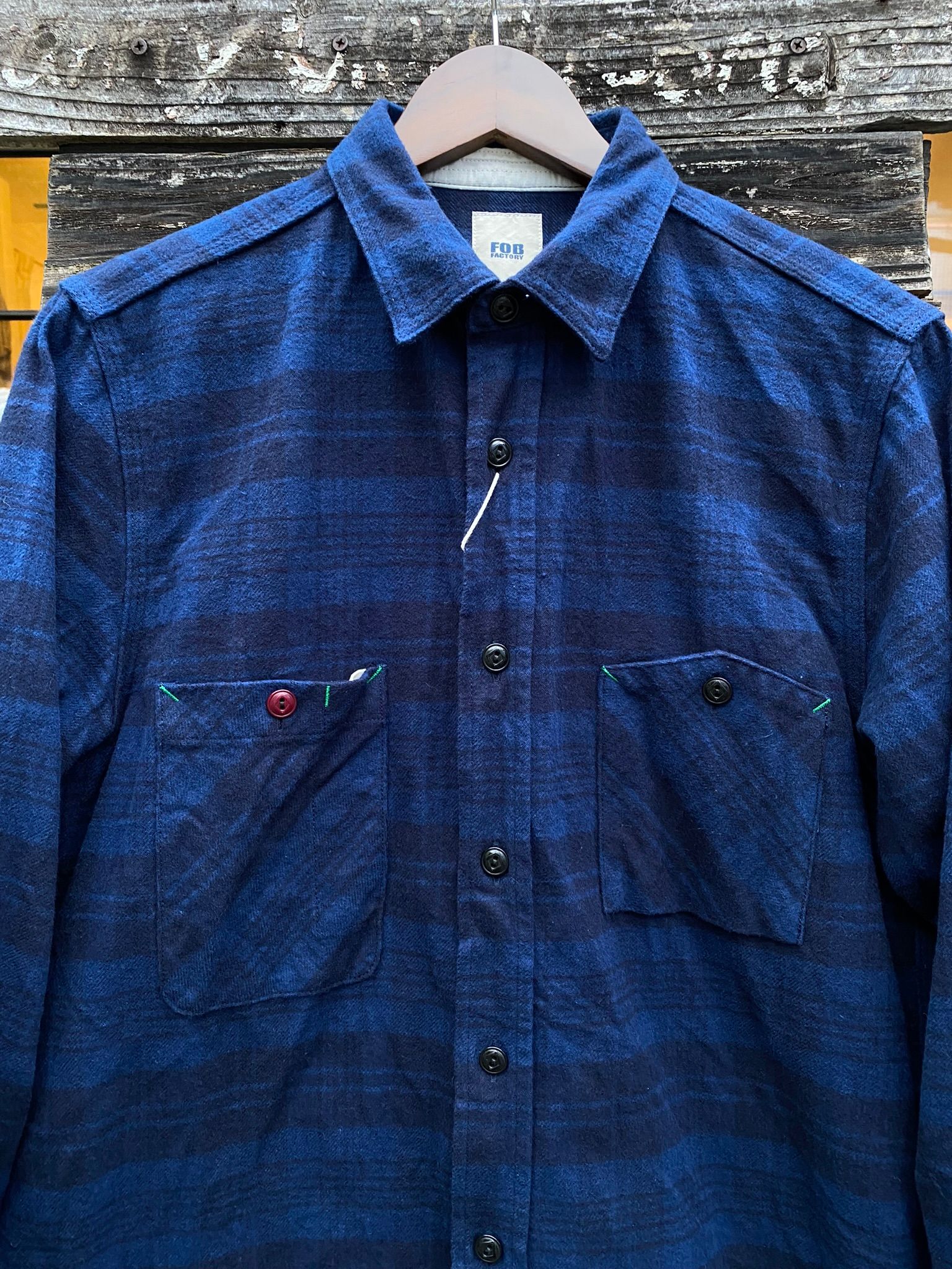 FOB FACTORY - F3481 / HEAVY NEL WORK SHIRT / ヘビーネルワーク