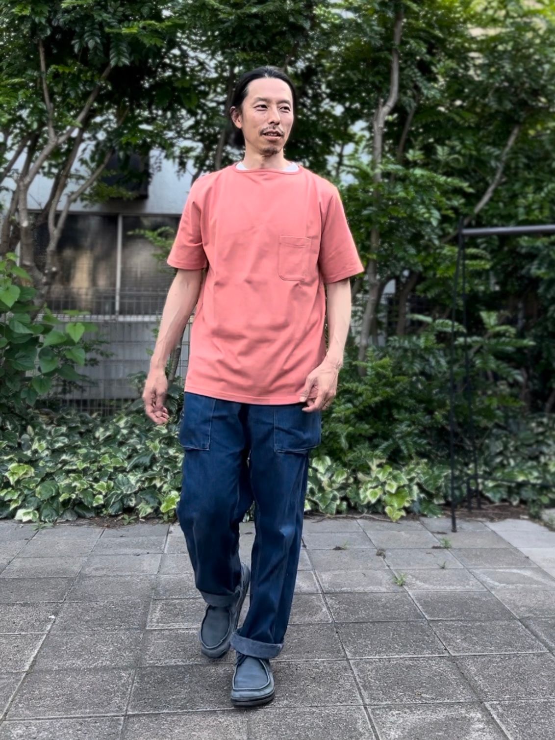 te500 / SUMMER KNIT PK T-SHIRTS / サマーニット / ポケットTシャツ / PASSION RED