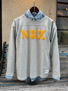 ROCHESTER / ロチェスターコレクション / フットボールロングスリーブTシャツ / オックスフォードグレー
