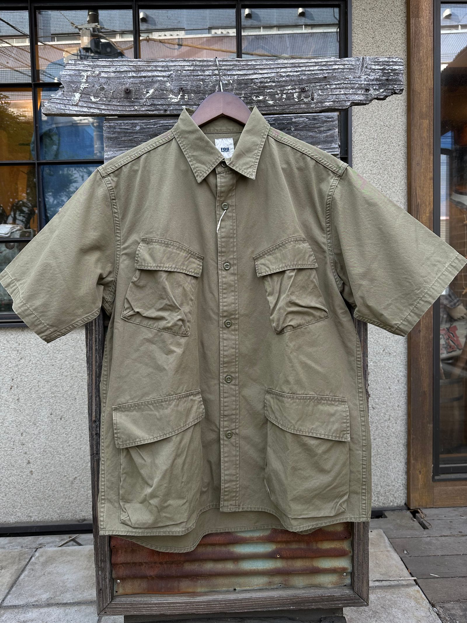 F3467 / ファティーグ ショートスリーブ シャツ / 半袖シャツ / オリーブ