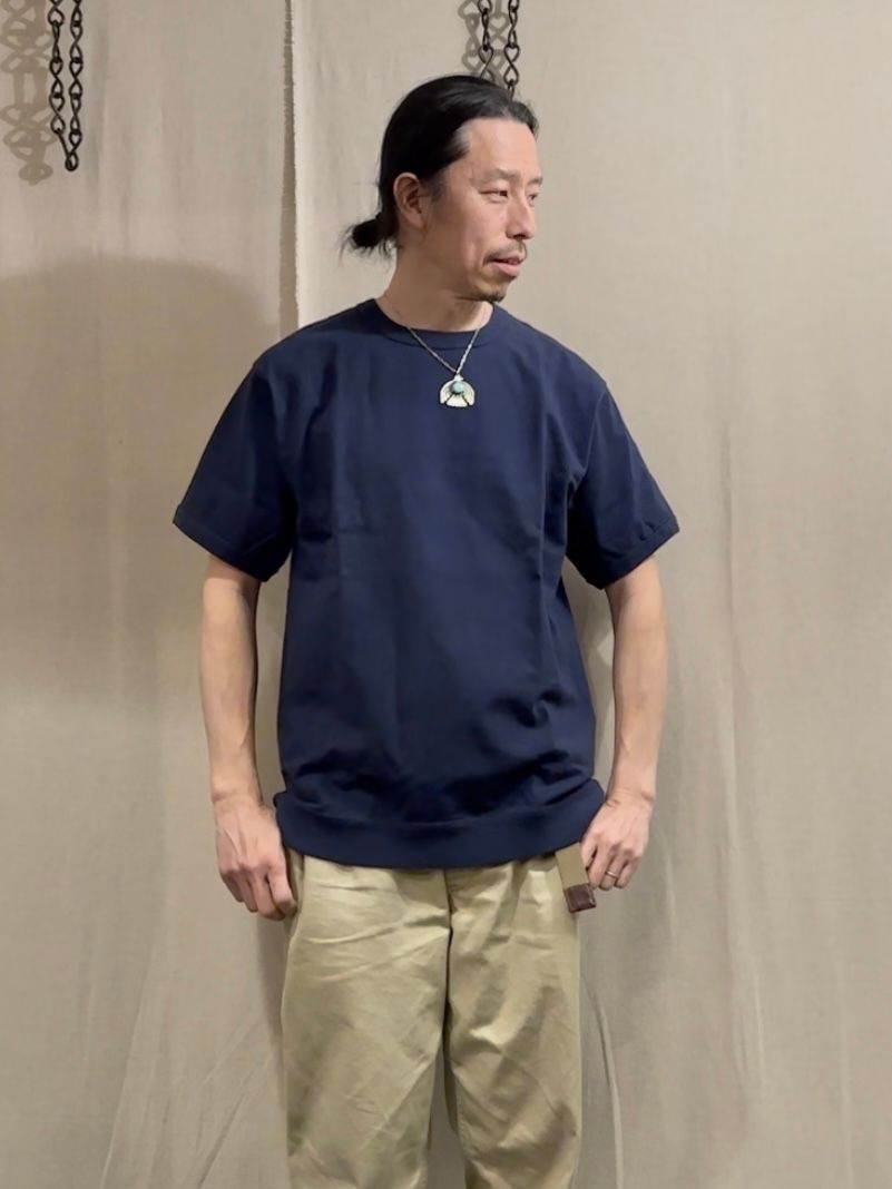 WHITESVILLE / ホワイツビル 14/- HALF SLEEVE RIB T-SHIRT / 半袖リブTシャツ / WV79147 ネイビー(128)