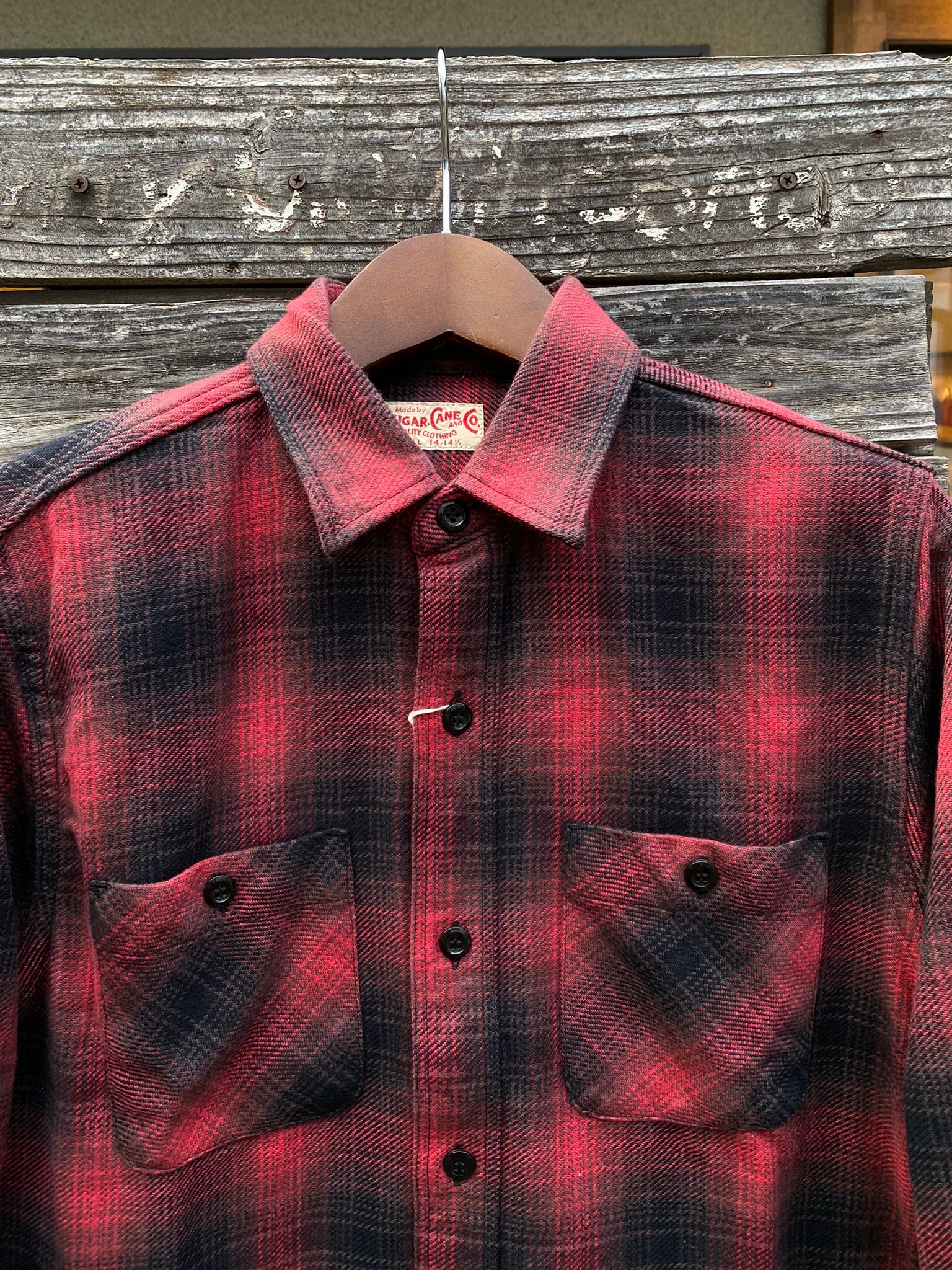 SUGAR CANE - SC28954 / TWILL CHECK WORK SHIRT