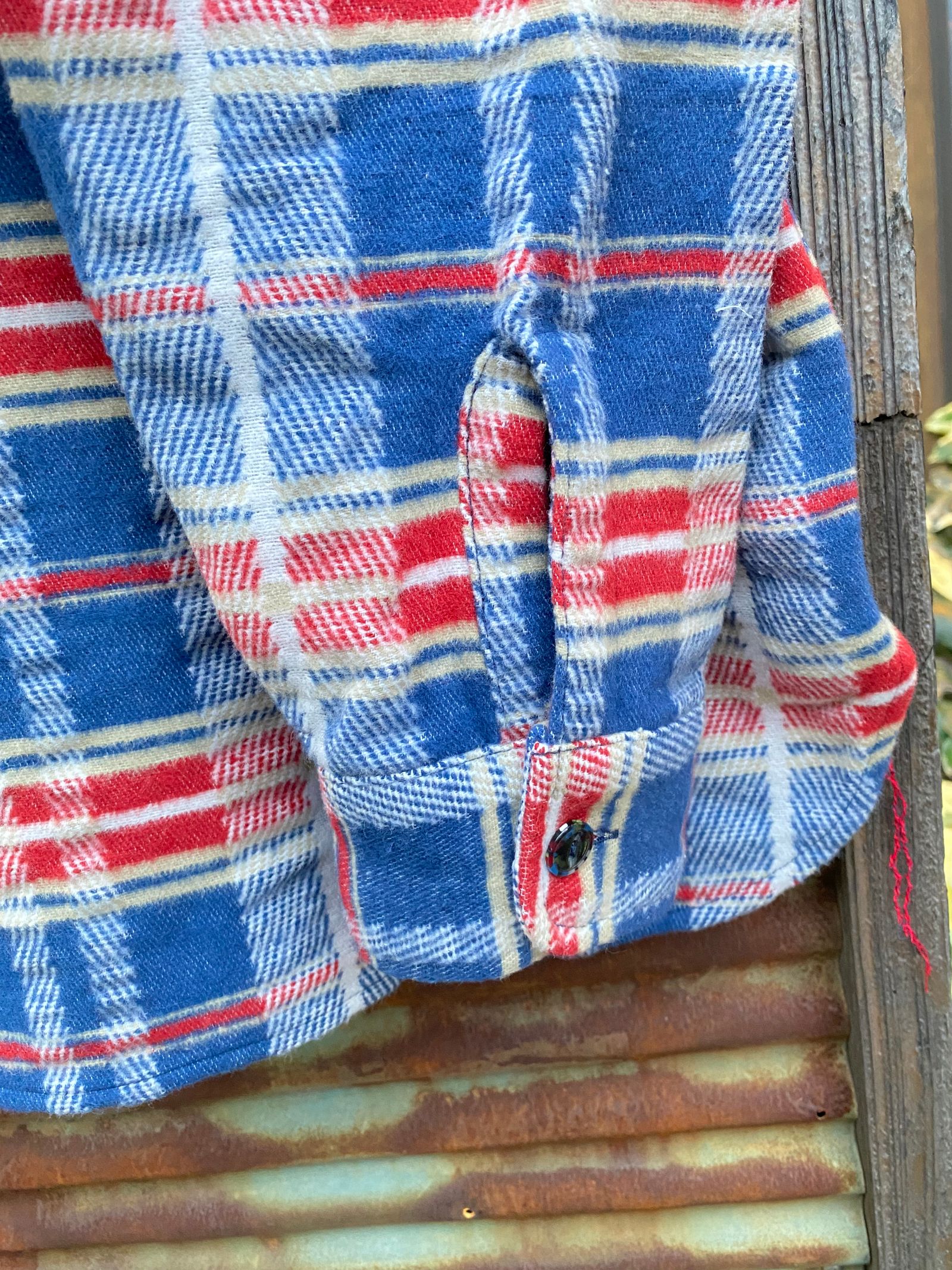FICTION ROMANCE FANCY TWILL & DOUBLE WEAVE WORK SHIRT / ヘビーネルワークシャツ / ネルシャツ / チェックシャツ / NAVY (128)