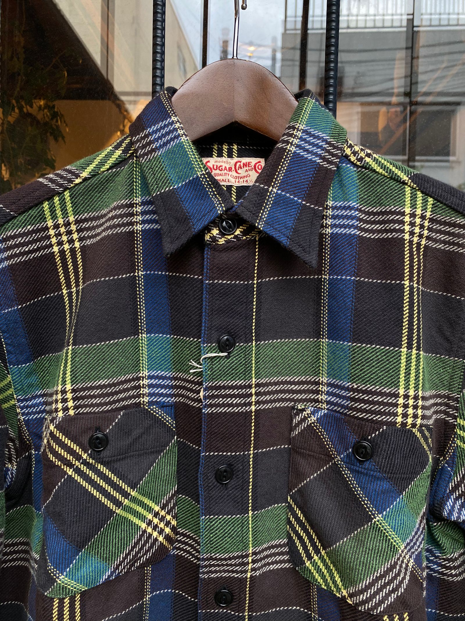 SUGAR CANE - SC28955 / TWILL CHECK WORK SHIRT / ヘビーネル
