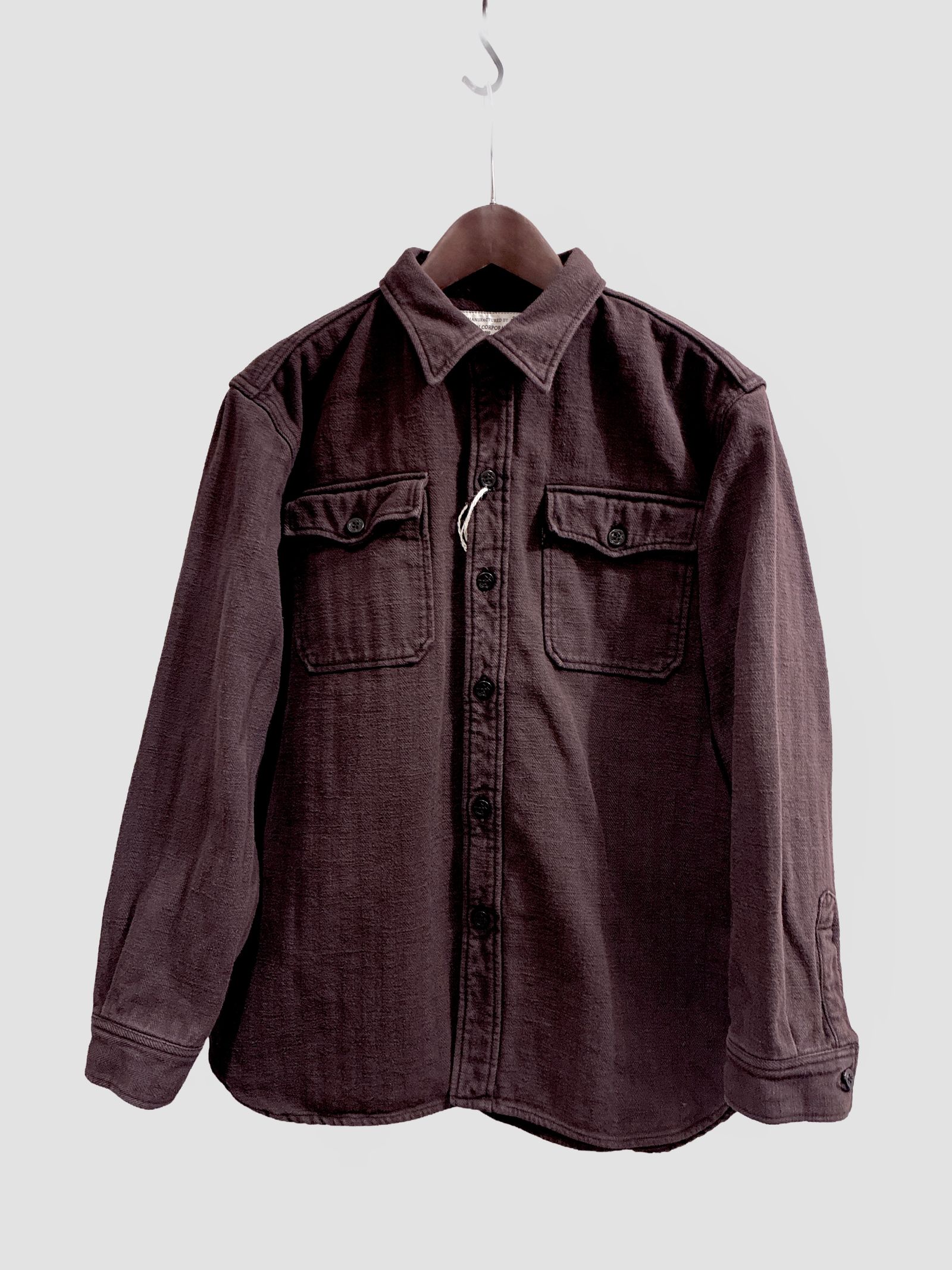 US NAVY CPOシャツ / ボルドー / ビッグジョン