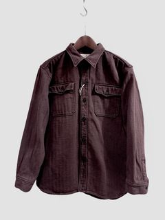 US NAVY CPOシャツ / ボルドー / ビッグジョン