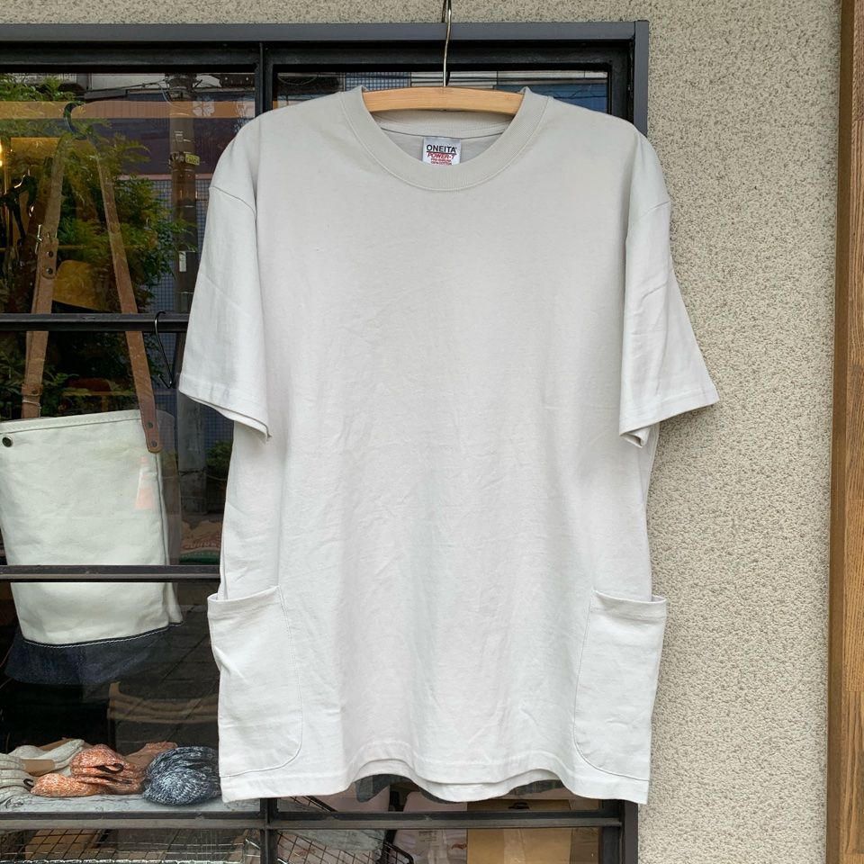 オニータ / ONEITA / サイドポケットTシャツ / ライトグレー