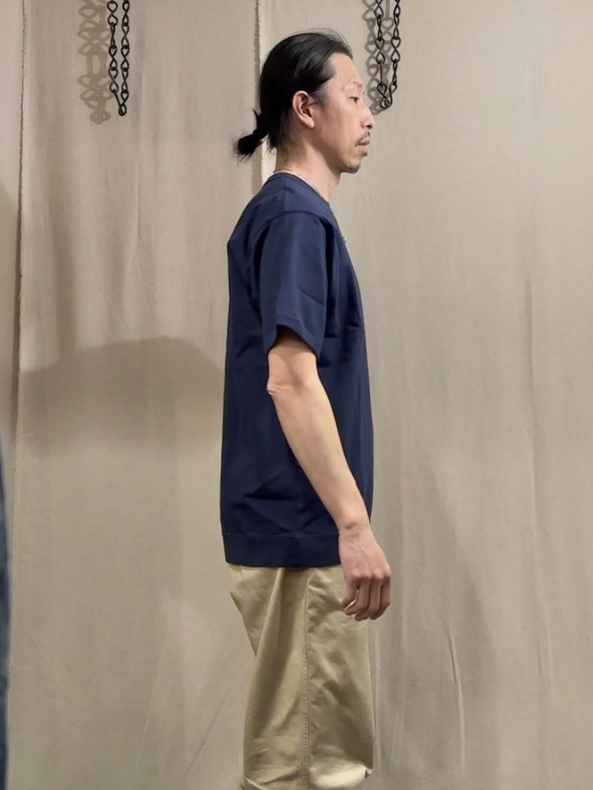 WHITESVILLE / ホワイツビル 14/- HALF SLEEVE RIB T-SHIRT / 半袖リブTシャツ / WV79147 ネイビー(128)