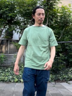 te500 / SUMMER KNIT PK T-SHIRTS / サマーニット / ポケットTシャツ / PEAL GREEN