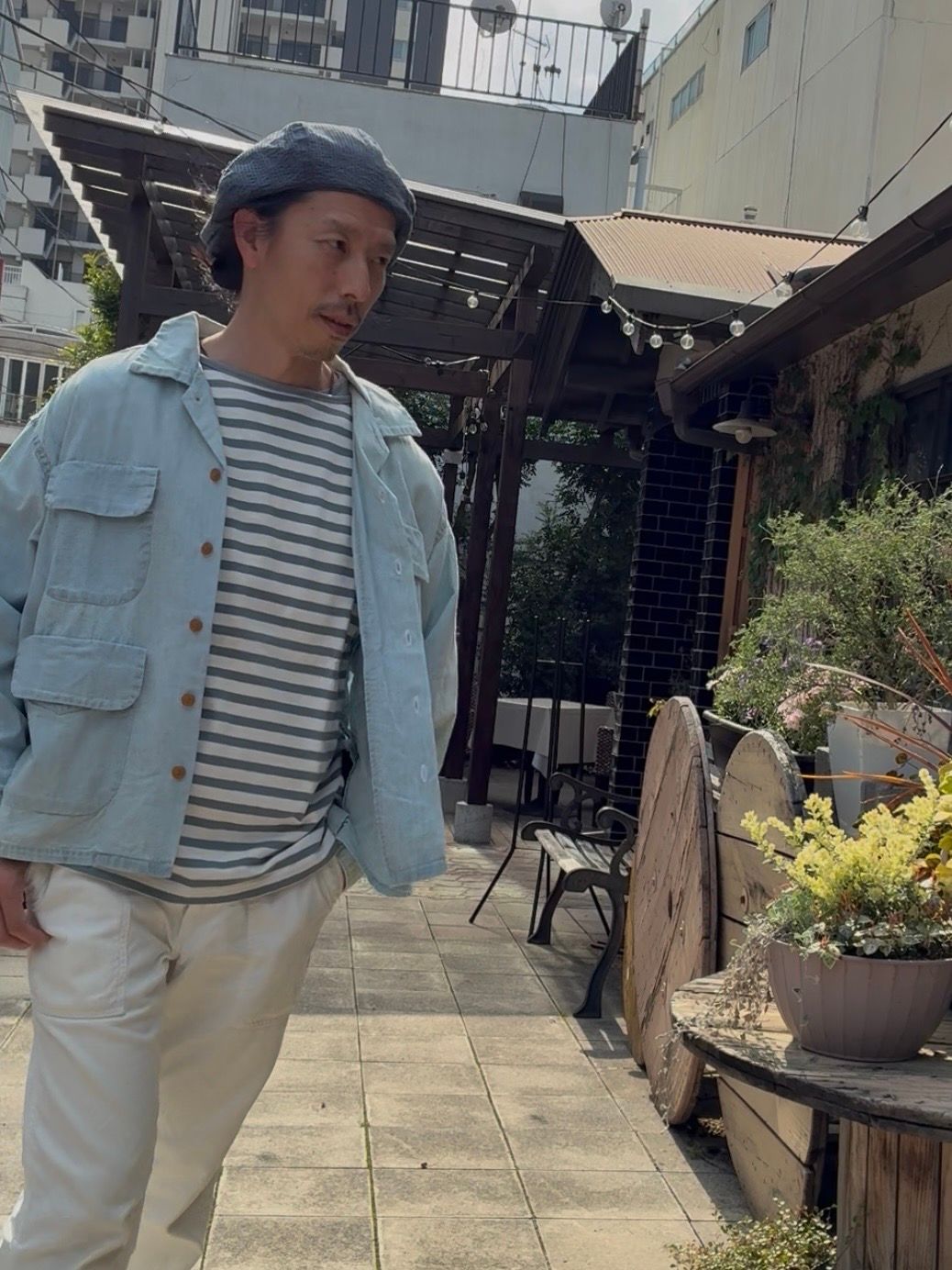 IMPRESTORE / "PORTMAN " LS / オープンカラーシャツ / シャンブレー