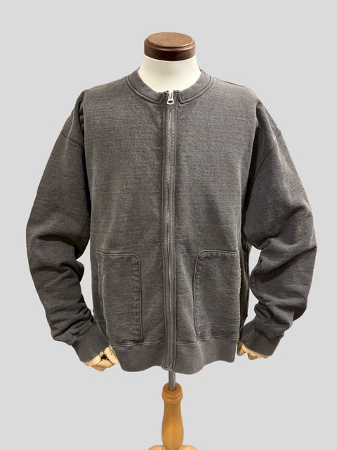 No,10 Crew Zip Parka クルーネックジップスウェットカーディガン / ブラック / UNISON SPECIAL ユニゾンスペシャル