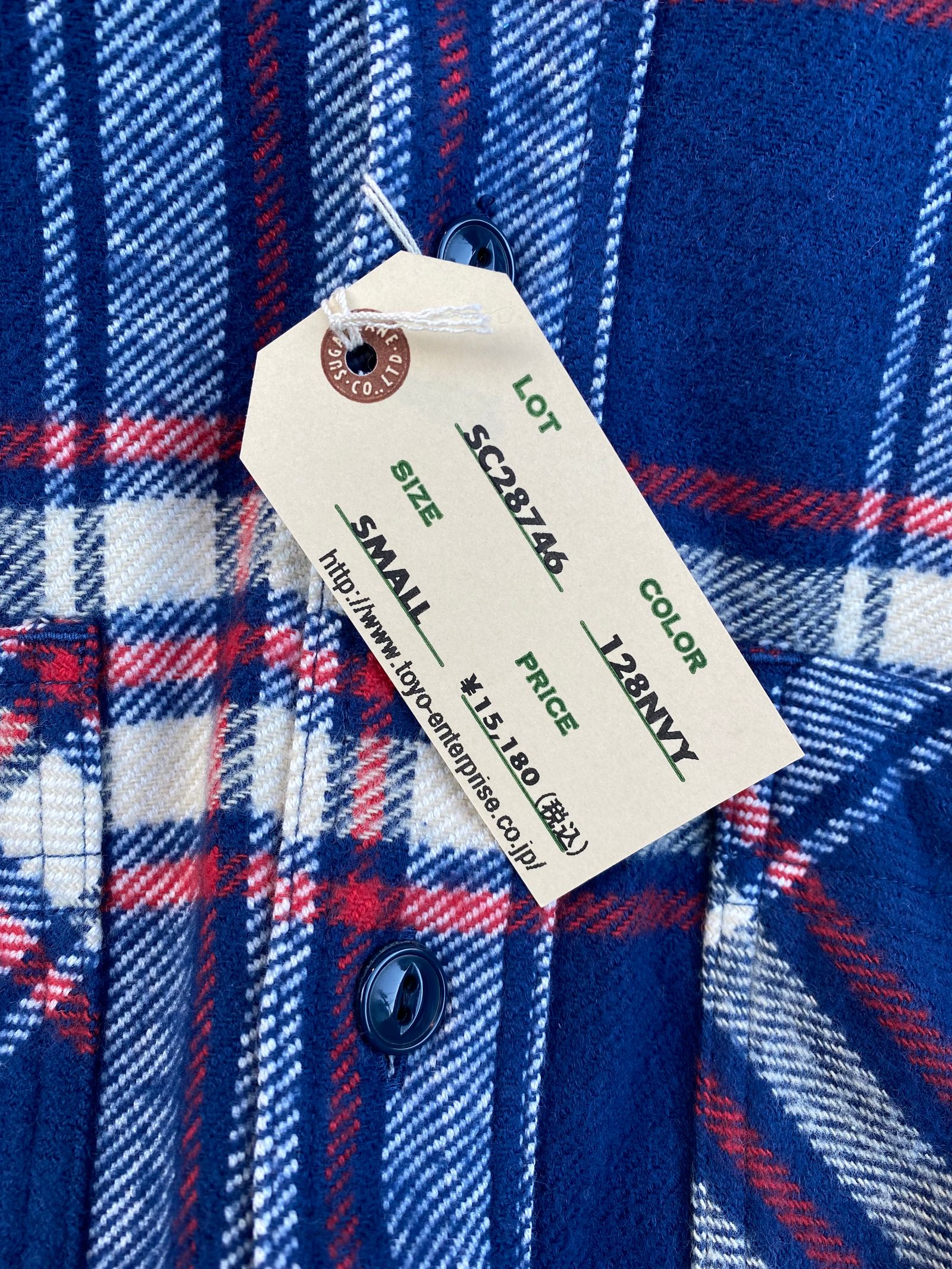 TWILL CHECK L/S WORK SHIRT / ヘビーネルワークシャツ / ネルシャツ / チェックシャツ / SC28746 / ネイビー