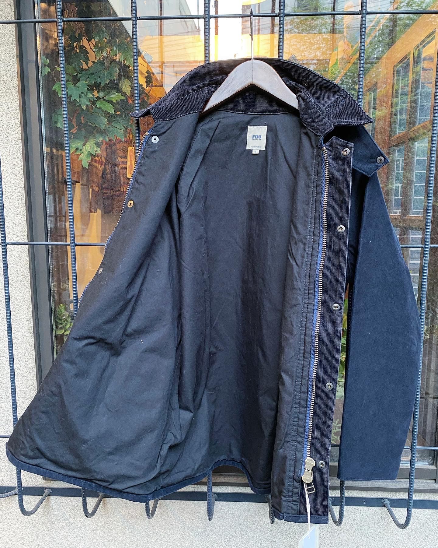 FOB FACTORY(エフオービーファクトリー) モールスキンライディングジャケット ネイビー F2361