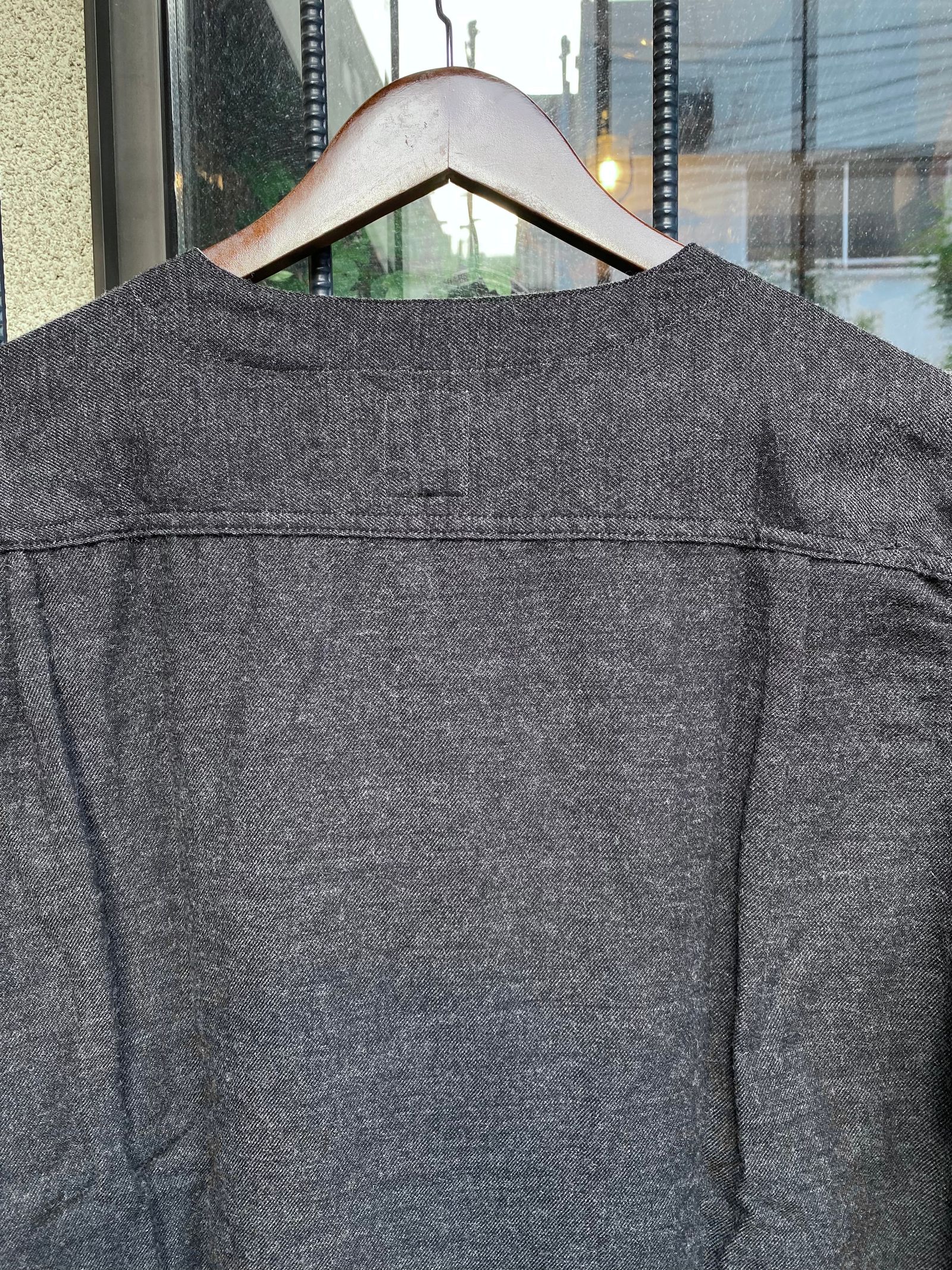 F3483 / C/W SLEEPING SHIRT / コットンウールスリーピングシャツ  / チャコール