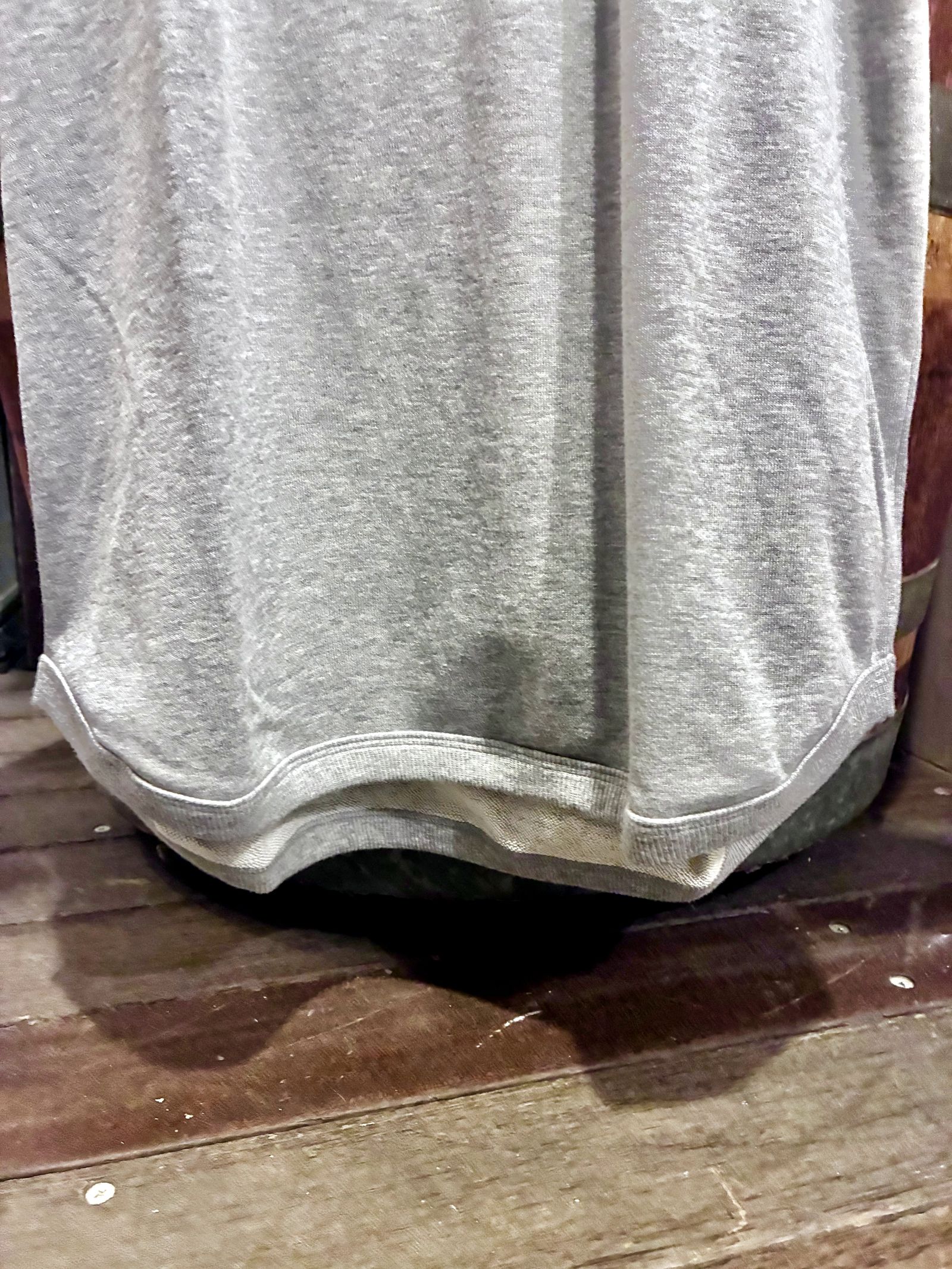 ミニ裏毛半袖リブTシャツ ヘザーグレー