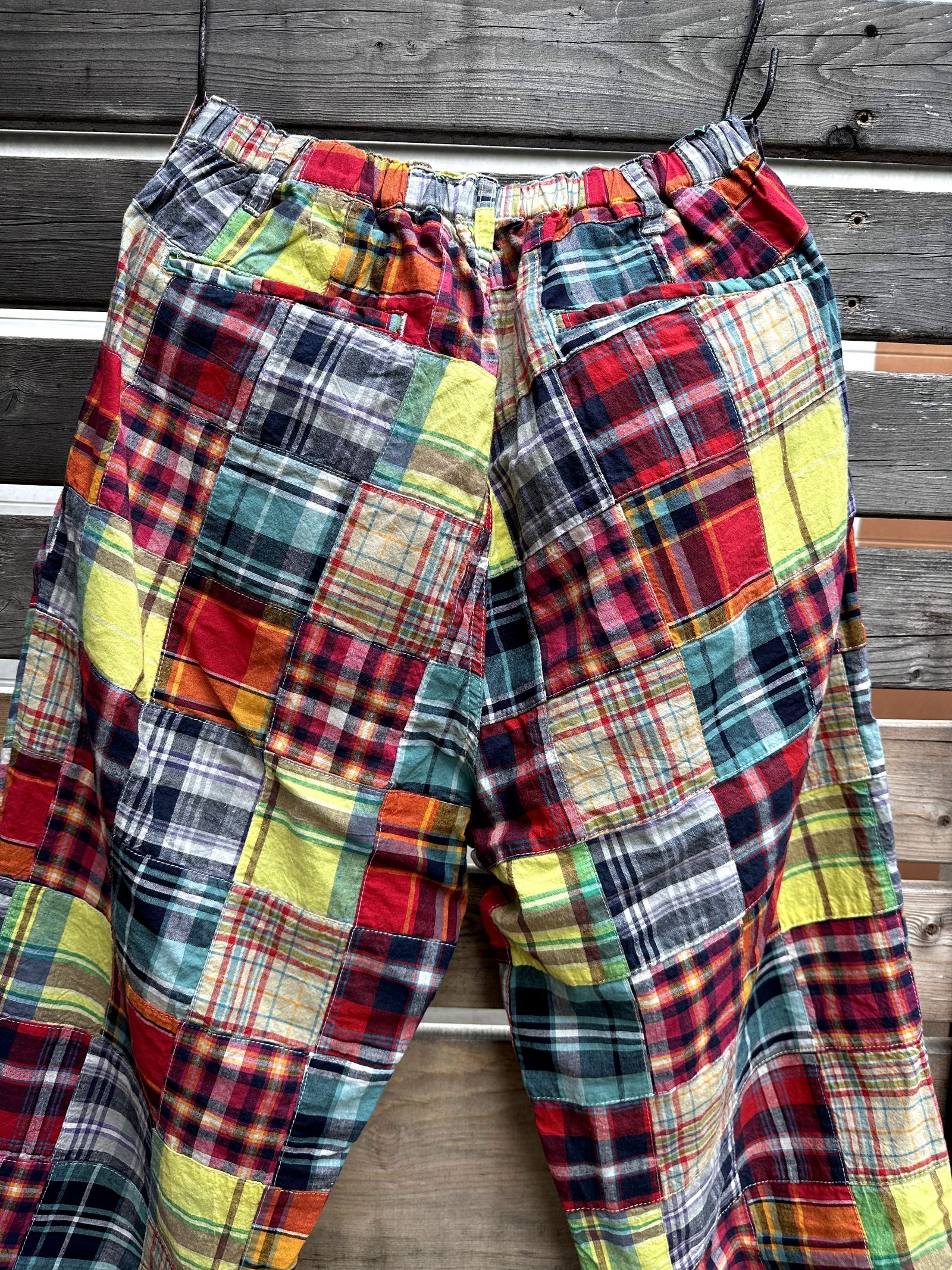 ナスングワム / Jack Tuck Pants / Check / マドラスパッチワークパンツ