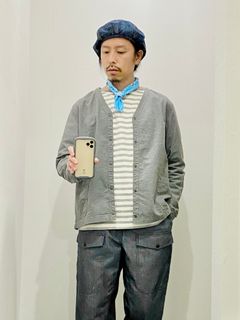 エフオービーファクトリー / FOB FACTORY/ ミリタリーカーデ グレー