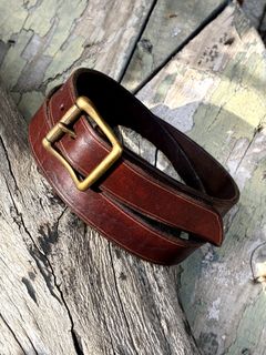 レザーギャリソンベルト ナロー / キャメル / ヴァスコ