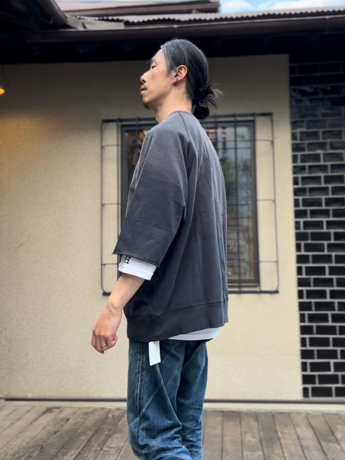 SCREEN STARS / スクリーンスターズ / Amecaji 3/4 slv Tee /アメカジ七分袖Tシャツ / チャコール