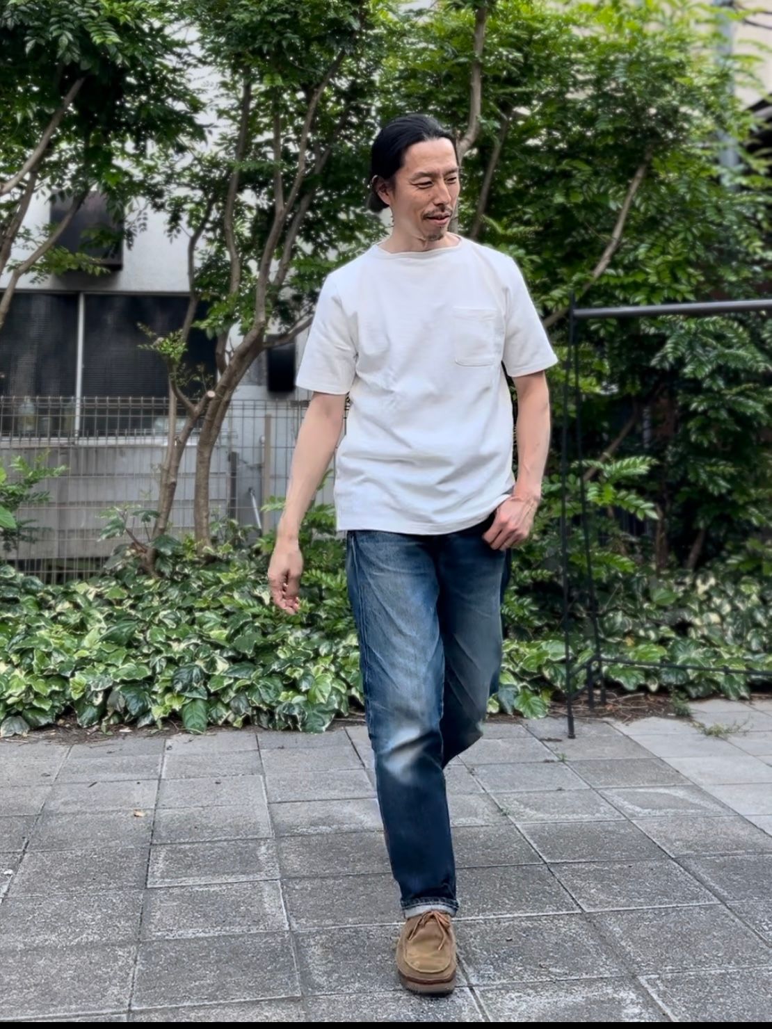 te001SSPK / HDCS ポケットTシャツ / 半袖バスクシャツ / ナチュラル